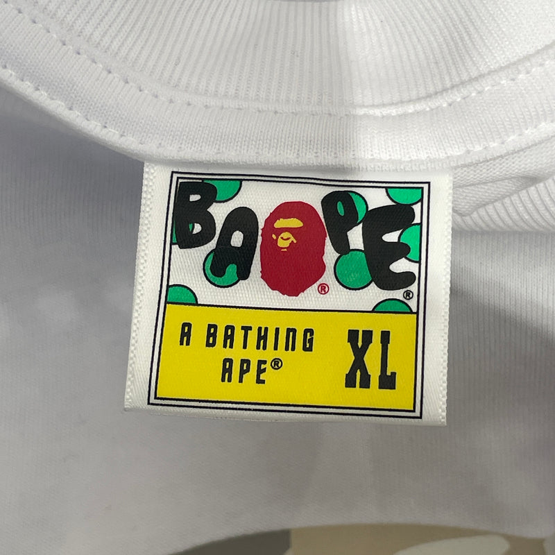 A BATHING APE/T-Shirt/XL/Cotton/WHT/Graphic/