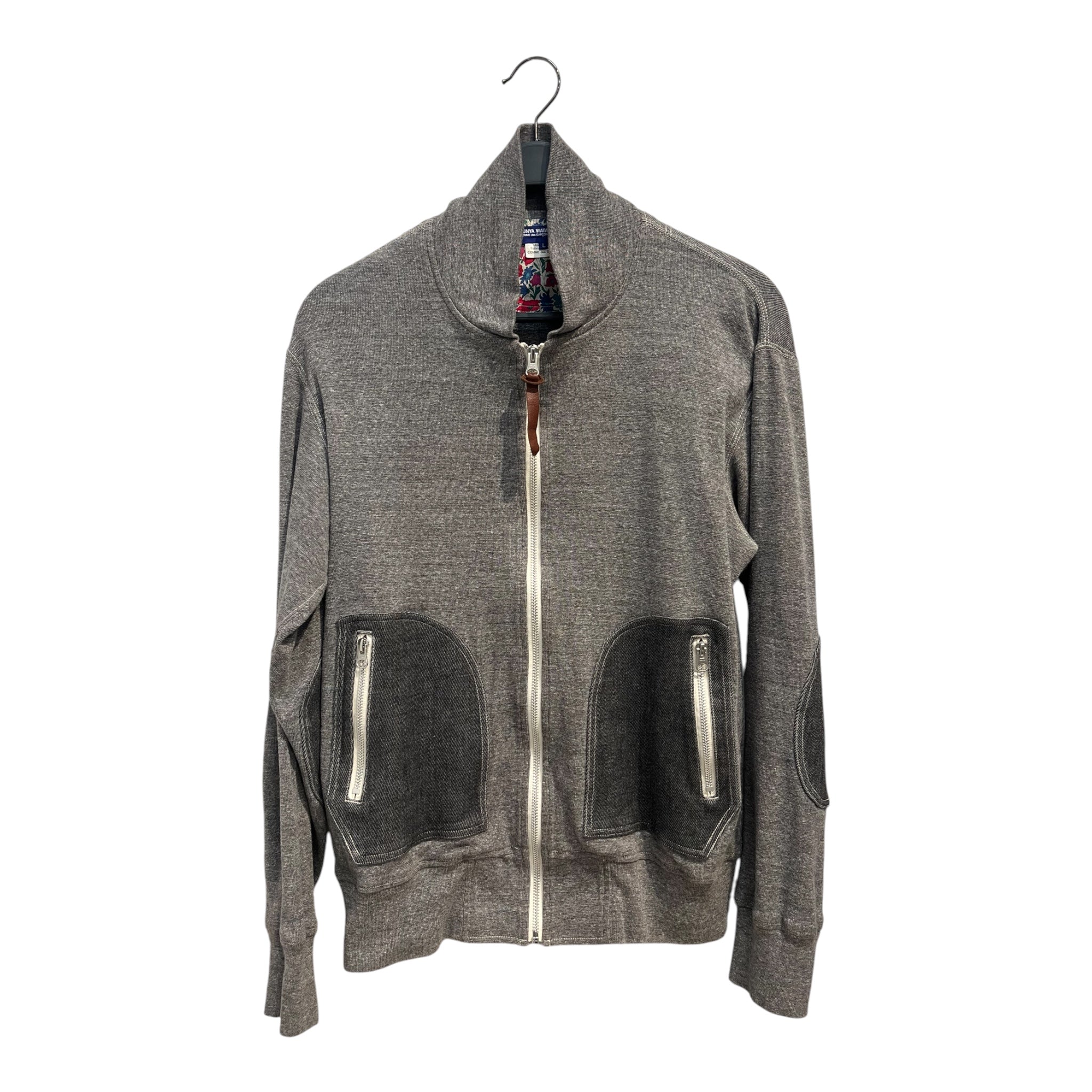JUNYA WATANABE COMME des GARCONS/Tops/L/Cotton/GRY/heather gray flower lined neck view 1