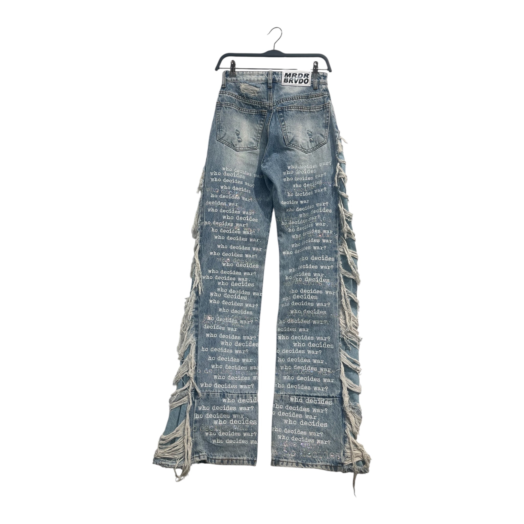 WHO DECIDES WAR/Bottoms/24/Cotton/BLU/RHINE STONE AND DESTRESSED view 2