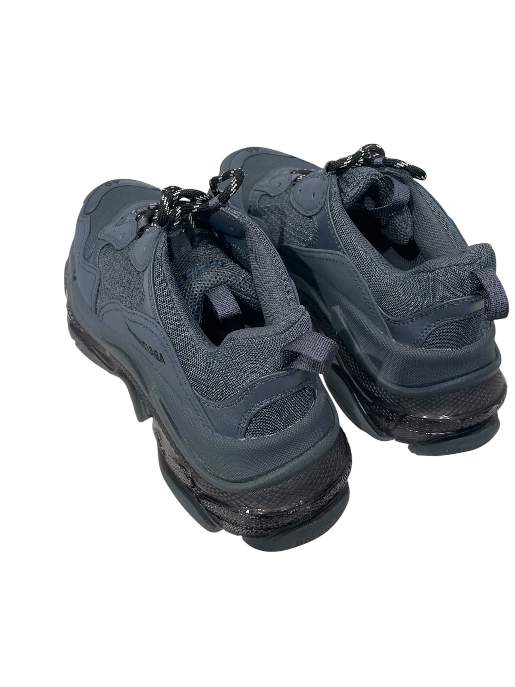 BALENCIAGA/Low-Sneakers/US 10/Cotton/GRY/LEATHER FREE TAG view 2