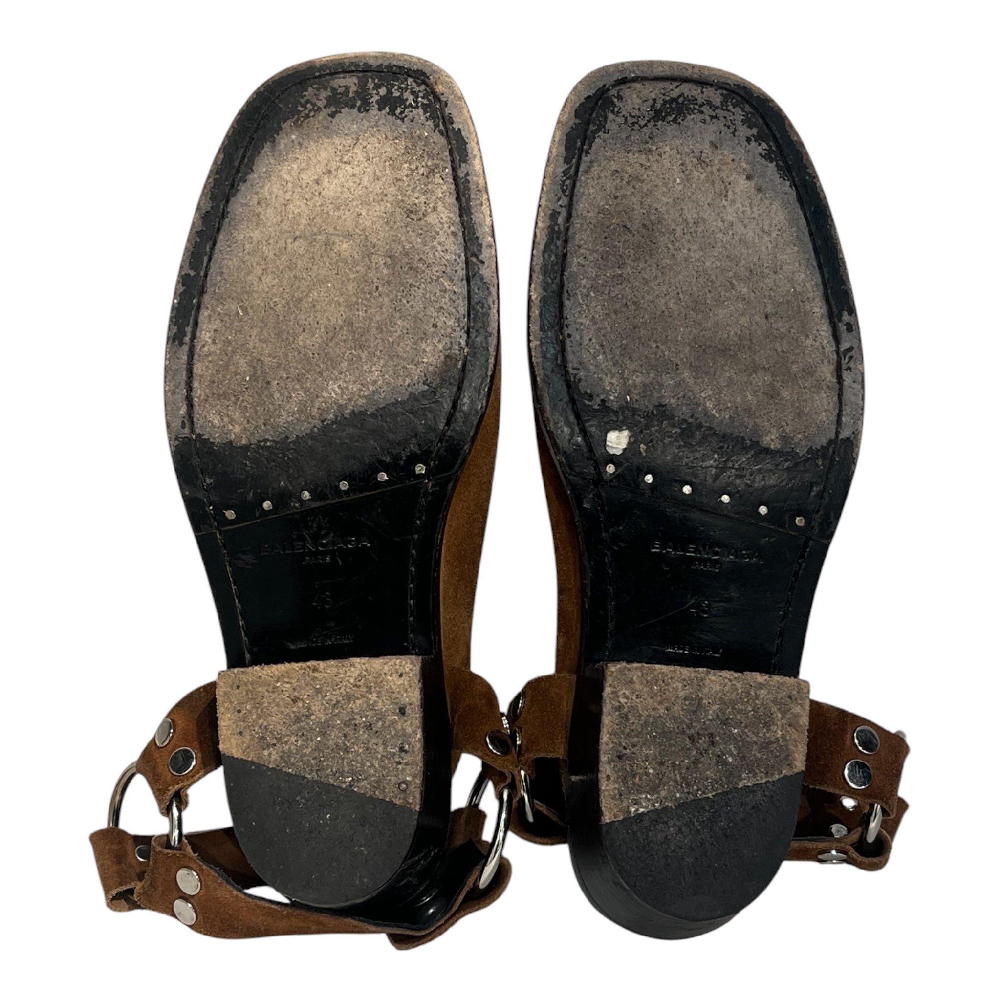 BALENCIAGA/Shoes/EU 43/inSuede/CML/CAMEL SUEDE SQUARED TOE MULE view 7