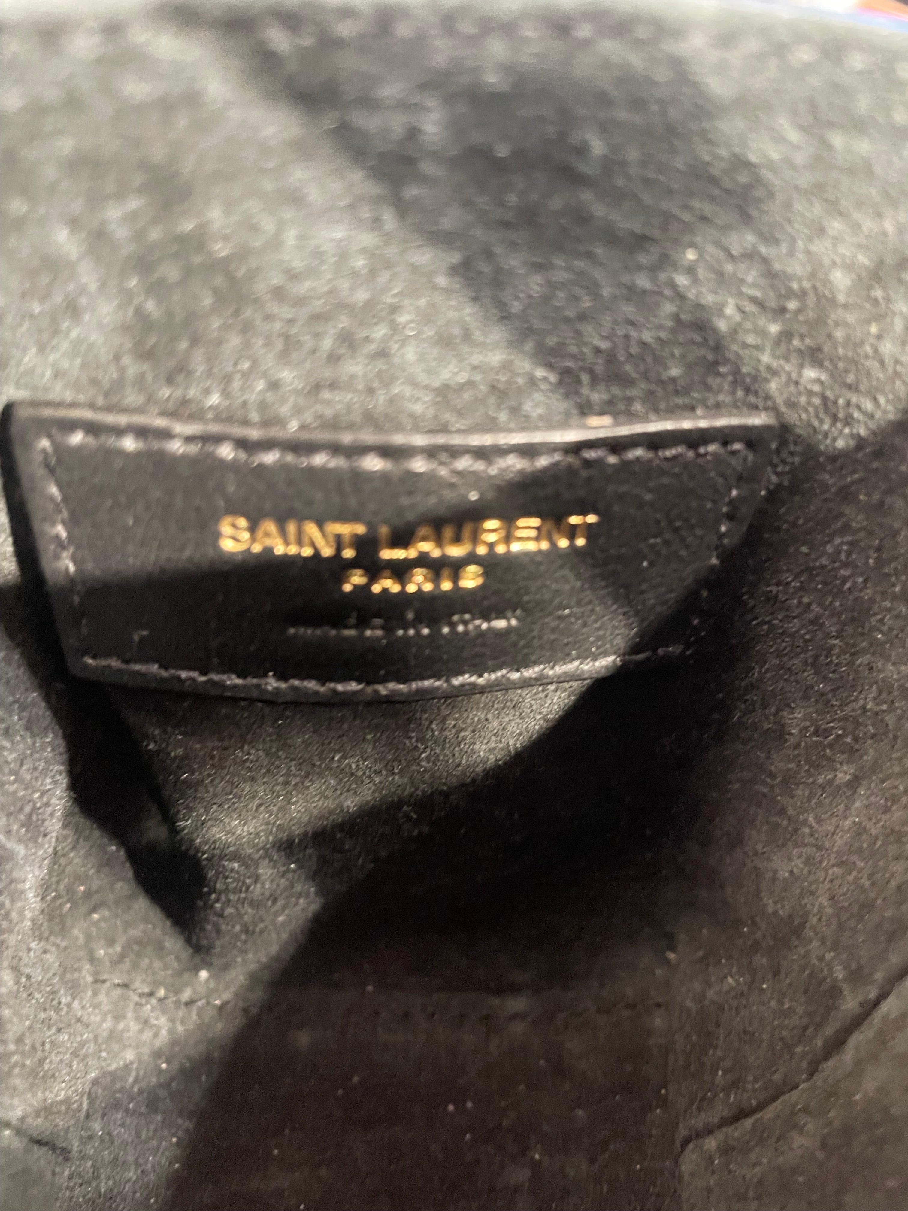 SAINT LAURENT/Pouch/Leather/BLK/MINI BUCKET CROSSBODY view 5