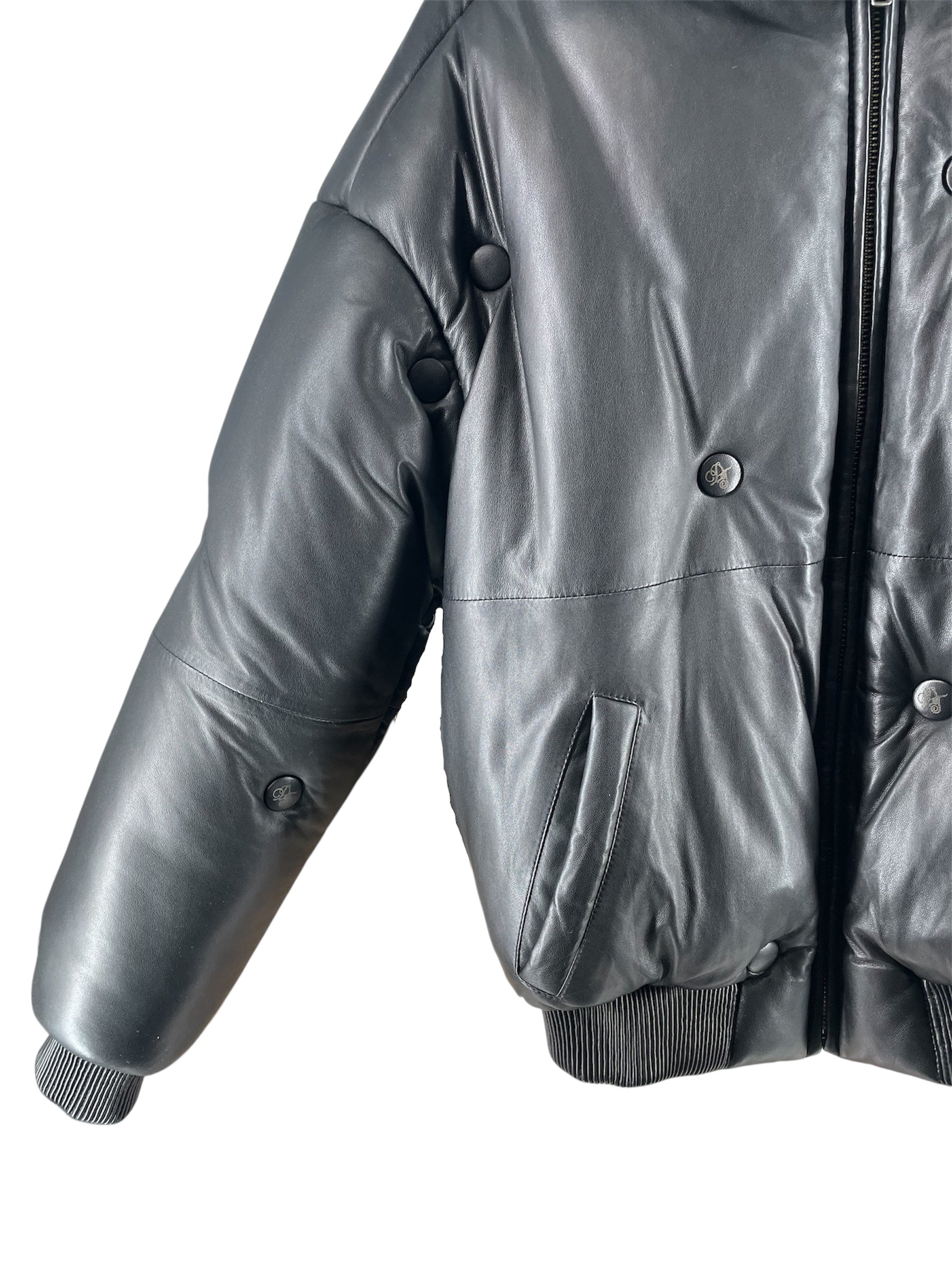 DENIM TEARS/Coat/S/Leather/BLK/RN 206777216 view 3