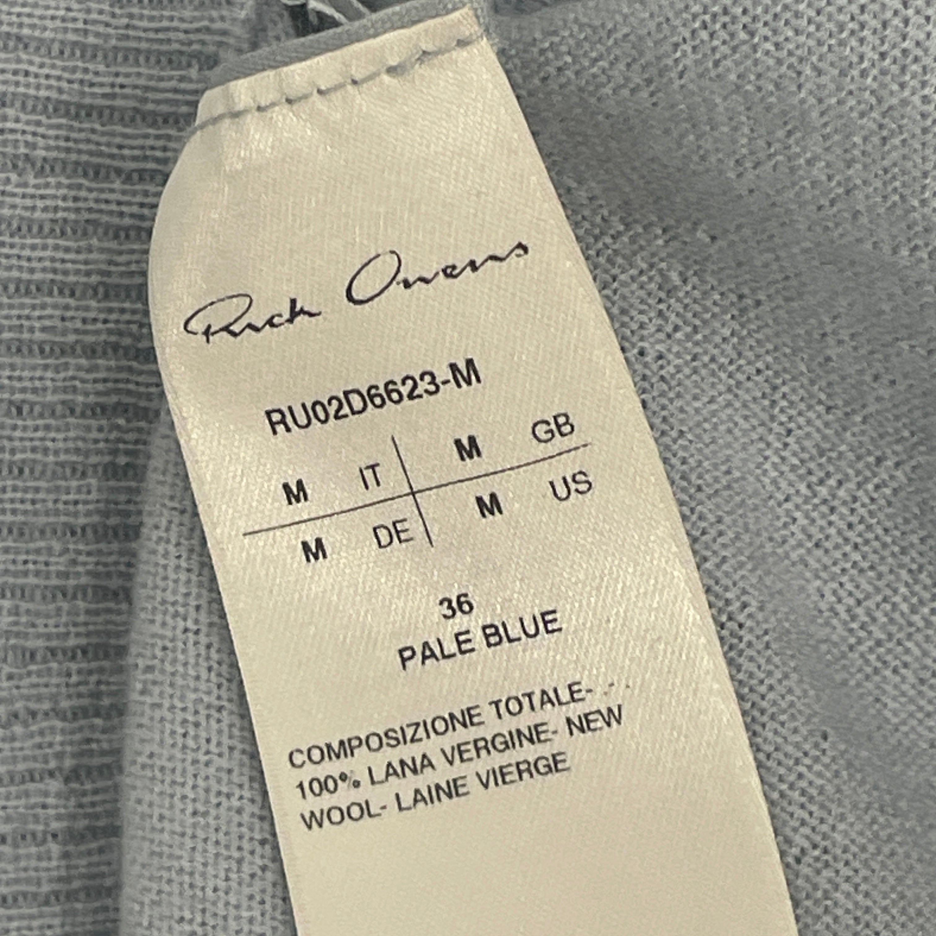 Rick Owens/Hoodie/M/Wool/BLU/2024 Hooded Knit Jumper view 3