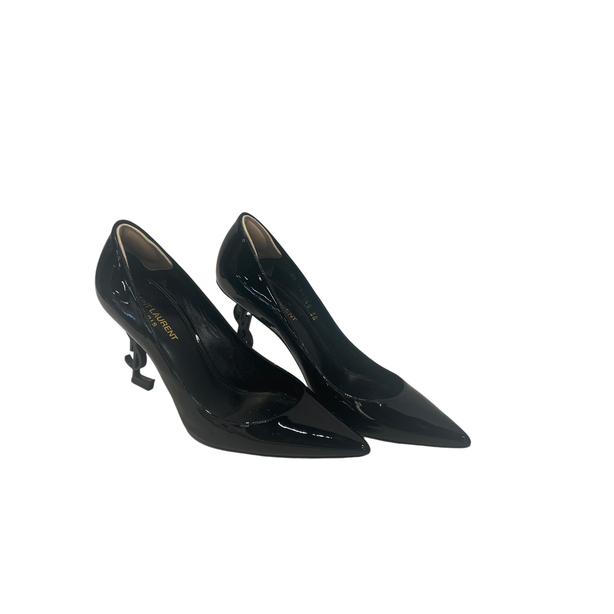 SAINT LAURENT/Heels/US 7/Leather/BLK/Opyum Patent Leather view 1