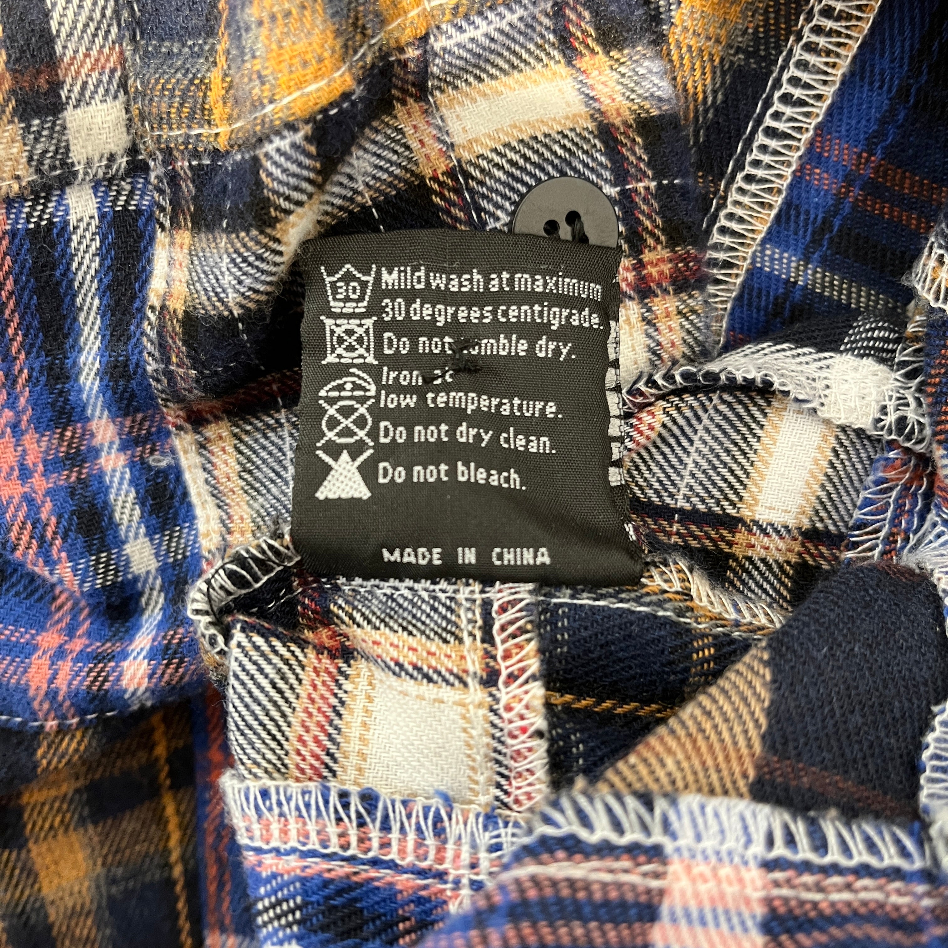 WHO DECIDES WAR/Flannel Shirt/XL/Cotton/NVY/Plaid/Pockets on Sleeves view 4