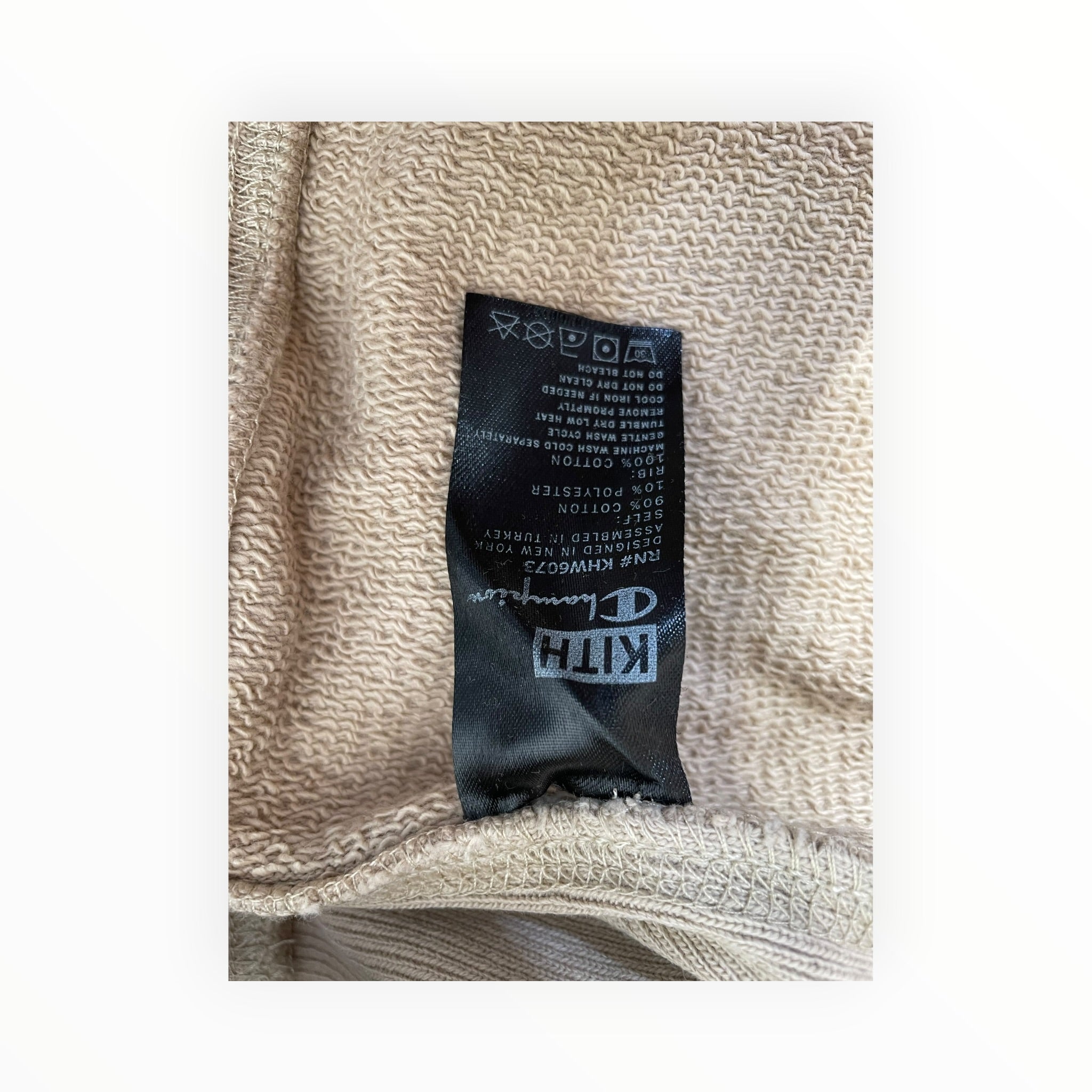 KITH/Champion/Hoodie/M/Cotton/BEG/RAINBOW ARM EMBROIDERY view 4