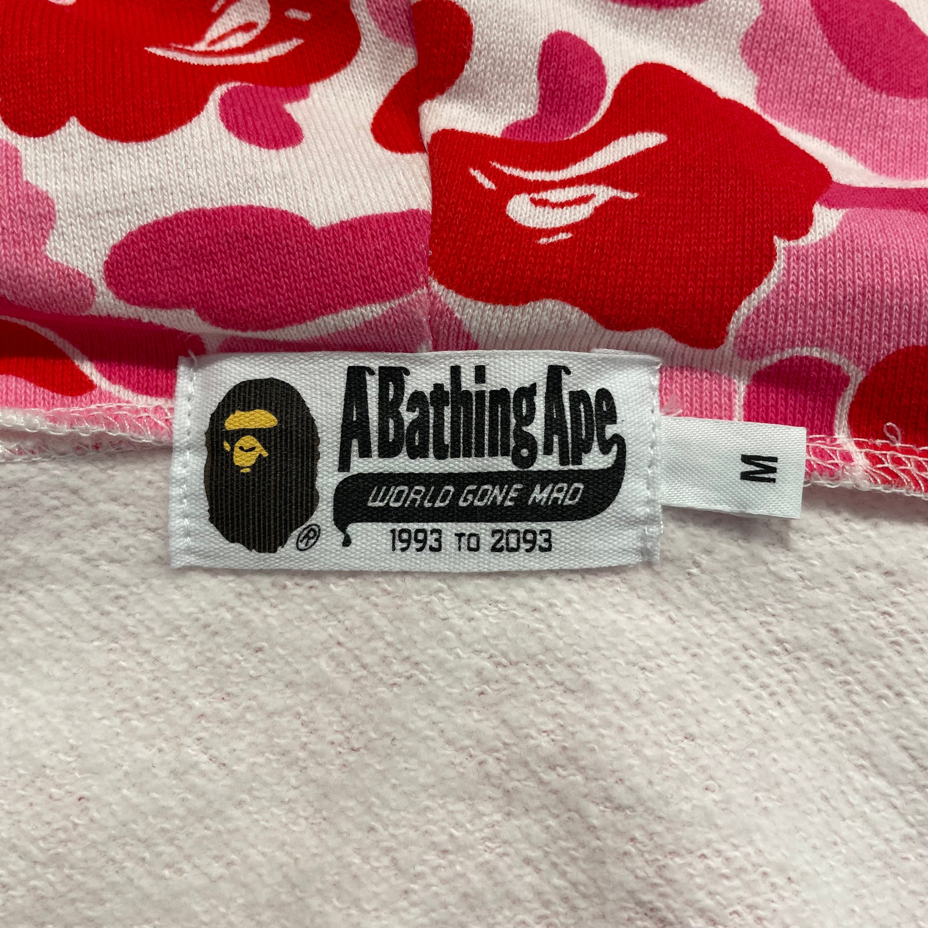 A BATHING APE/Zip Up Hoodie/M/All Over Print/Cotton/PNK/abc camo shark full zip up view 6