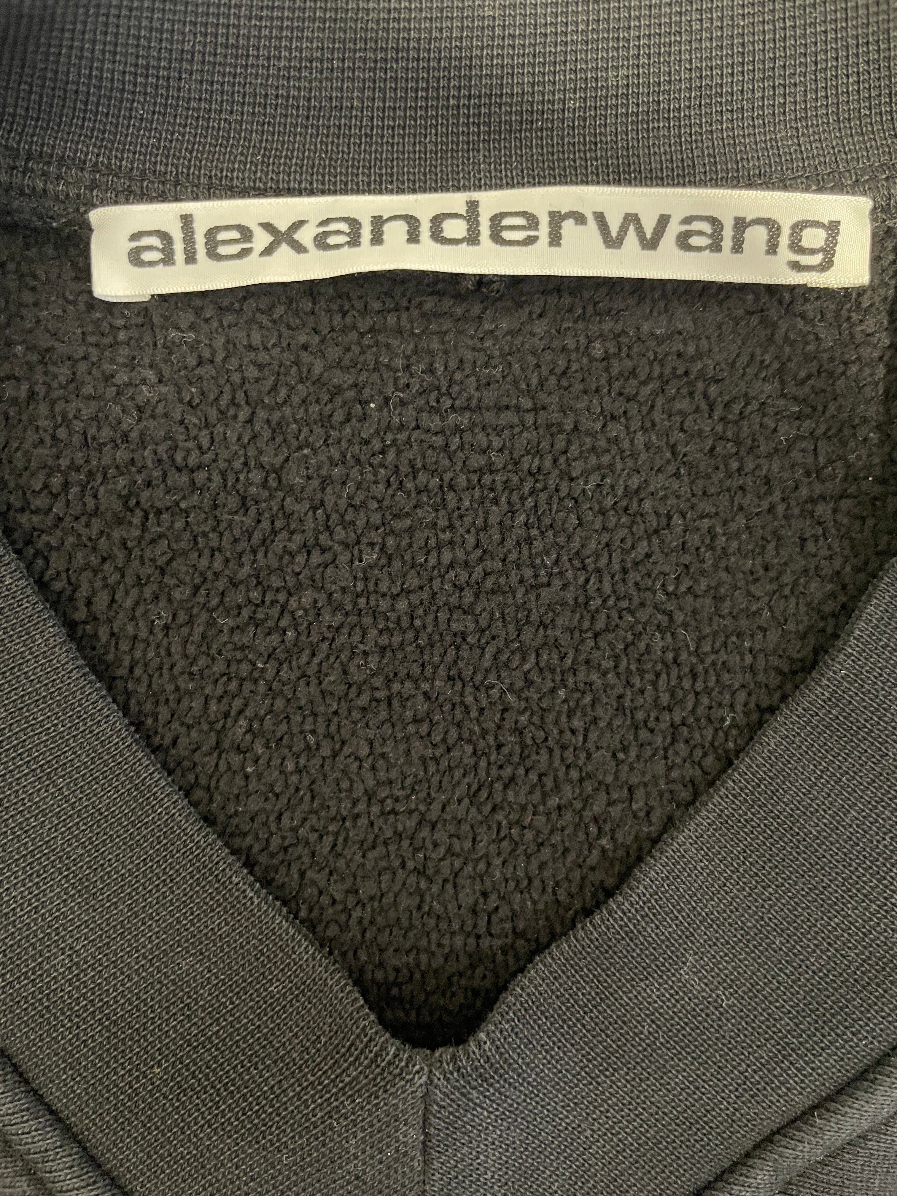 Alexander Wang/Sweater/Cotton/BLK/CROPPED VNECK view 3