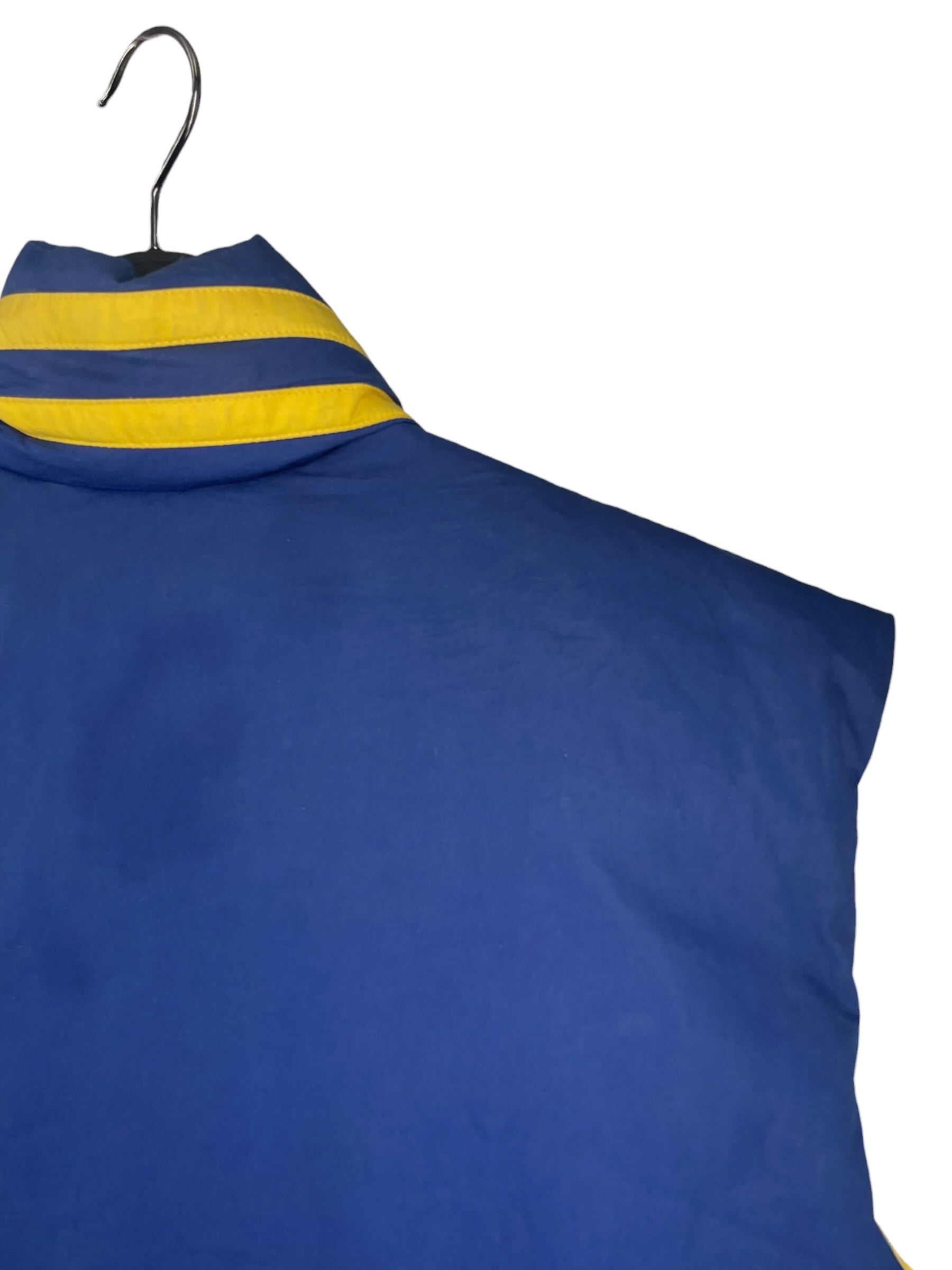 POLO RALPH LAUREN/Puffer Vest/L/Cotton/BLU/90S YELLOW LINER PUF VEST view 4