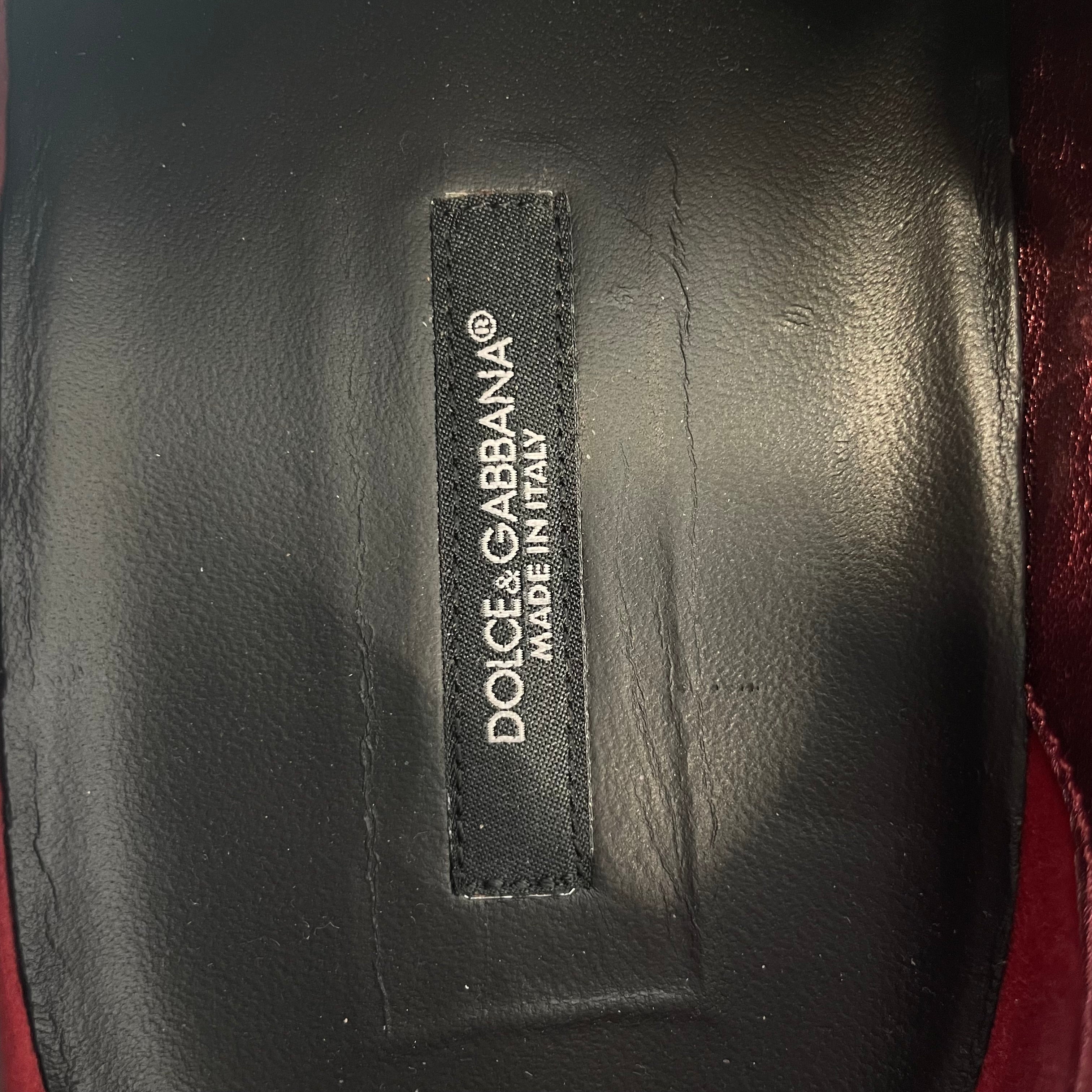 DOLCE&GABBANA/Low-Sneakers/US 8/Acrylic/PPL/ROSE COLOUR METALIC view 3