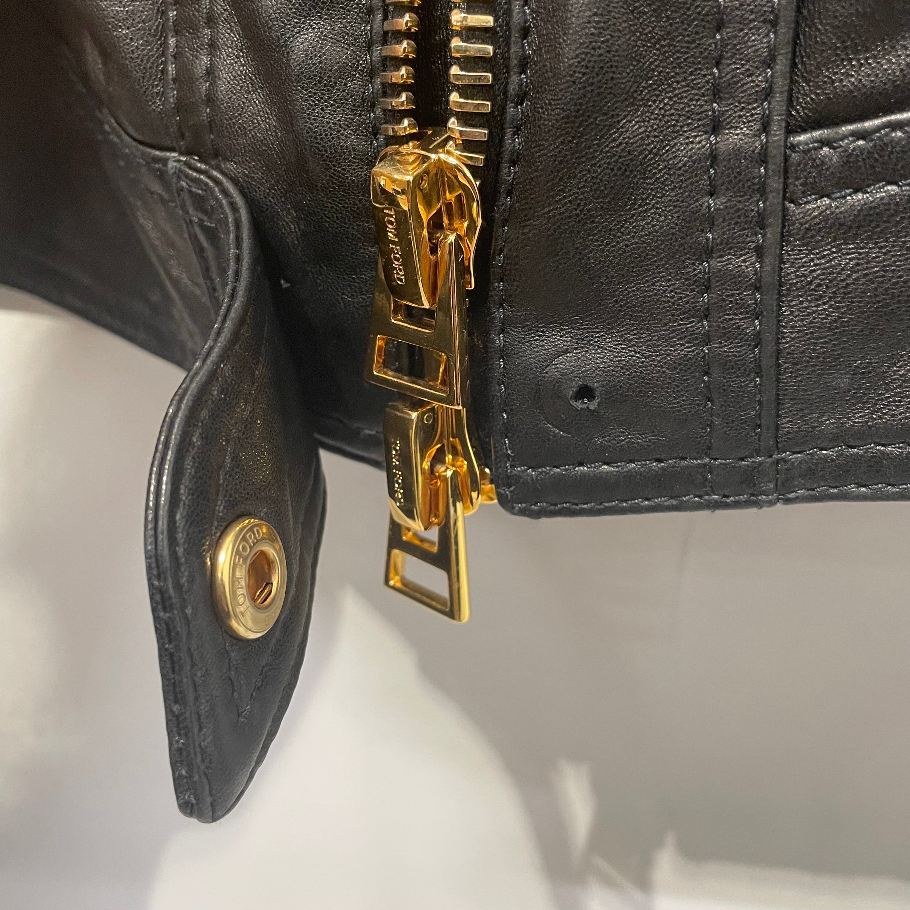 TOM FORD/Leather Jkt/38/Leather/BLK/ view 5