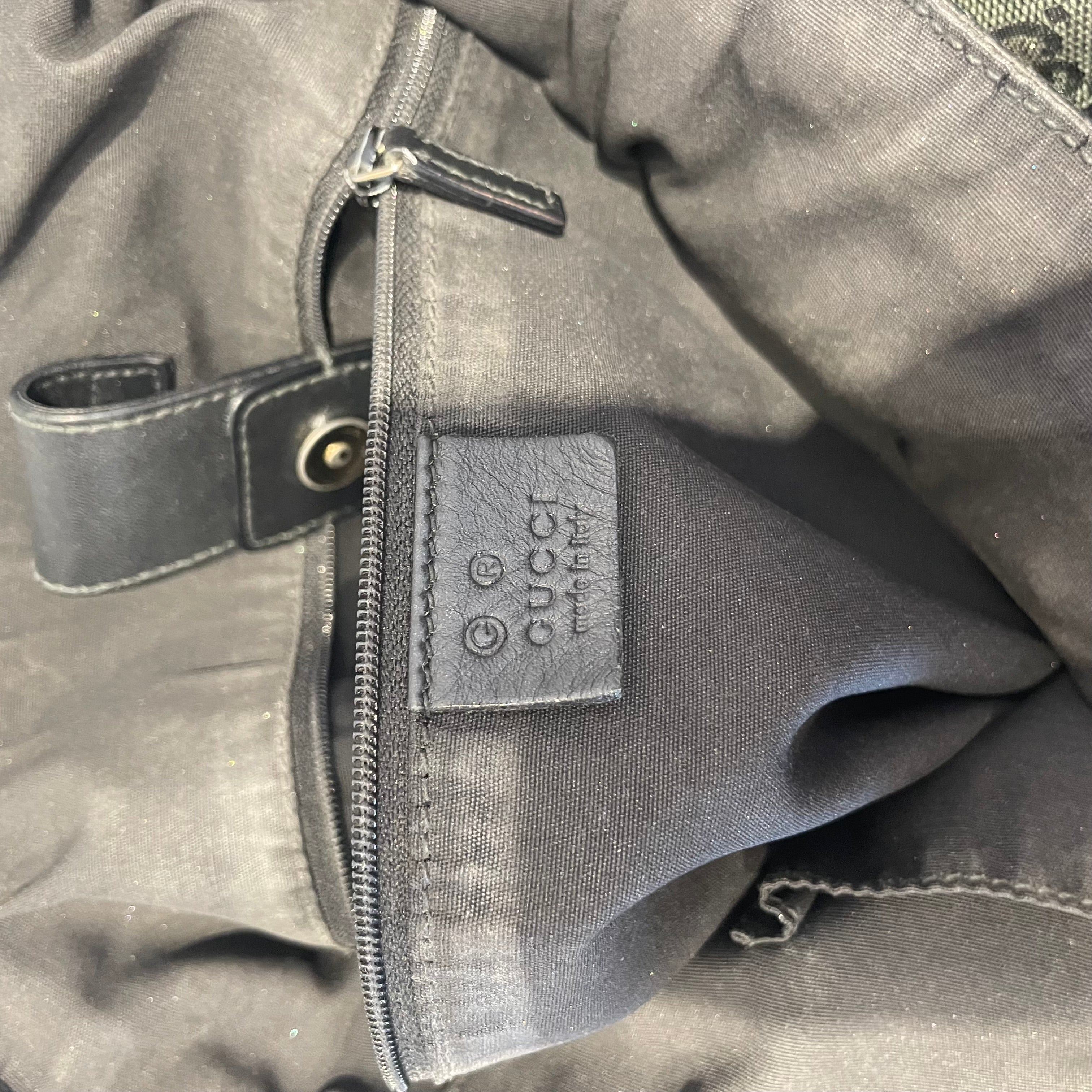 GUCCI/Tote Bag/Monogram/Cotton/GRN/Canvas Abrey Hobo view 4
