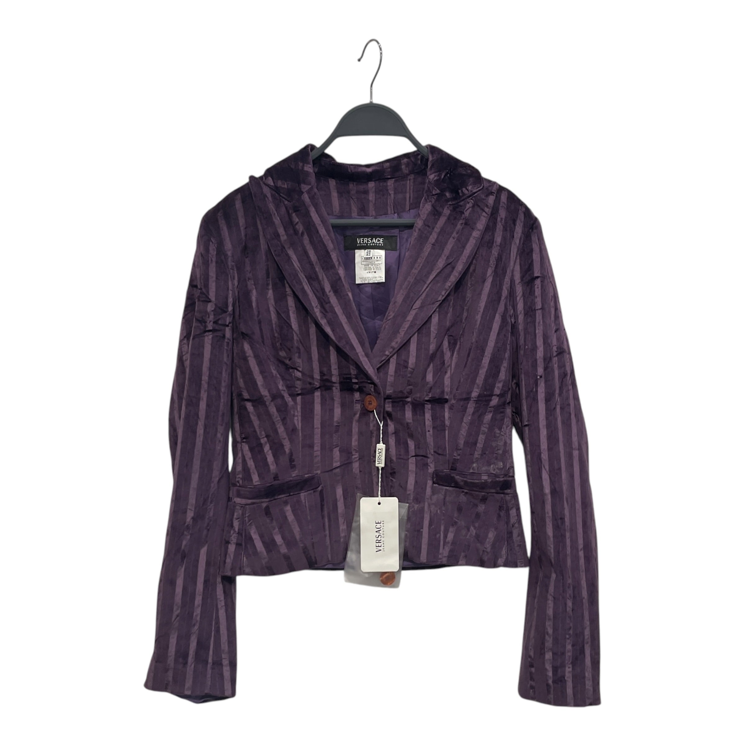 VERSACE/Tailored Jkt/42/Stripe/PPL/VERSACE JEANS COUTURE VELVET view 1