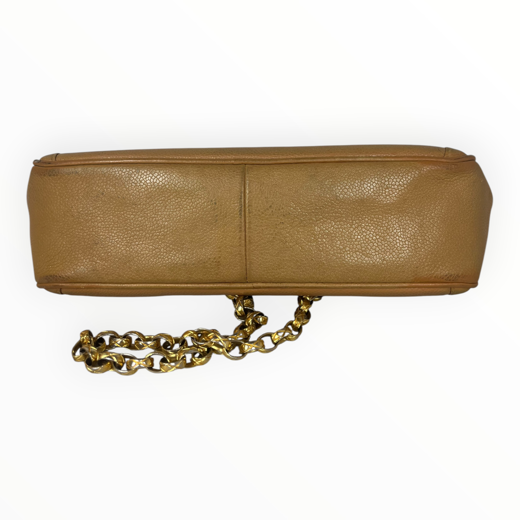 CHANEL/Bag/Leather/BEG/Cavier Gold Ball Shoulder Bag view 3