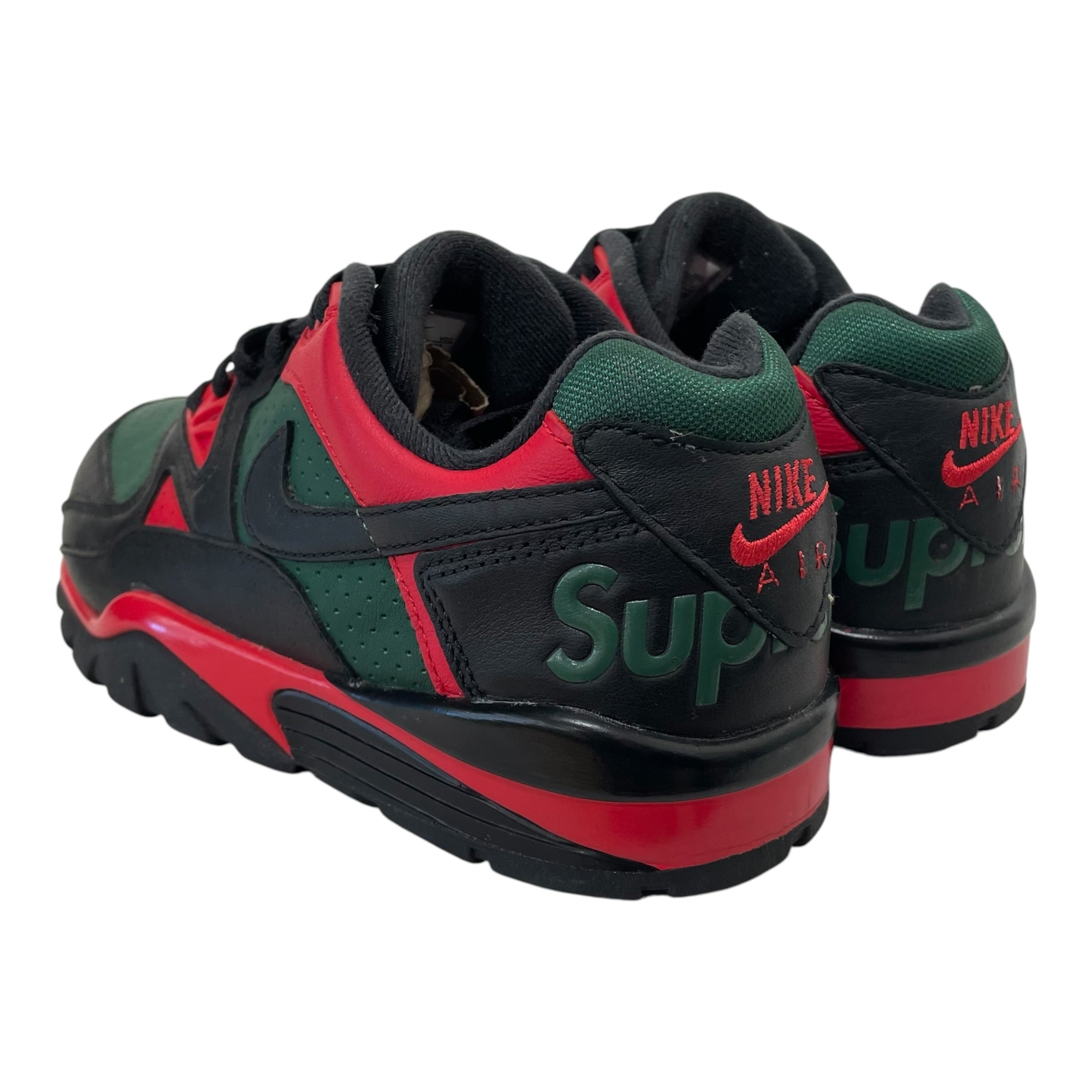 NIKE/Low-Sneakers/US 8.5/Leather/BLK/XSUPREME GREEN&RED view 2