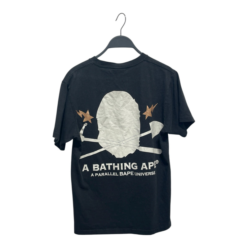 A BATHING APE/T-Shirt/S/Cotton/BLK/Graphic/parallel universe tee