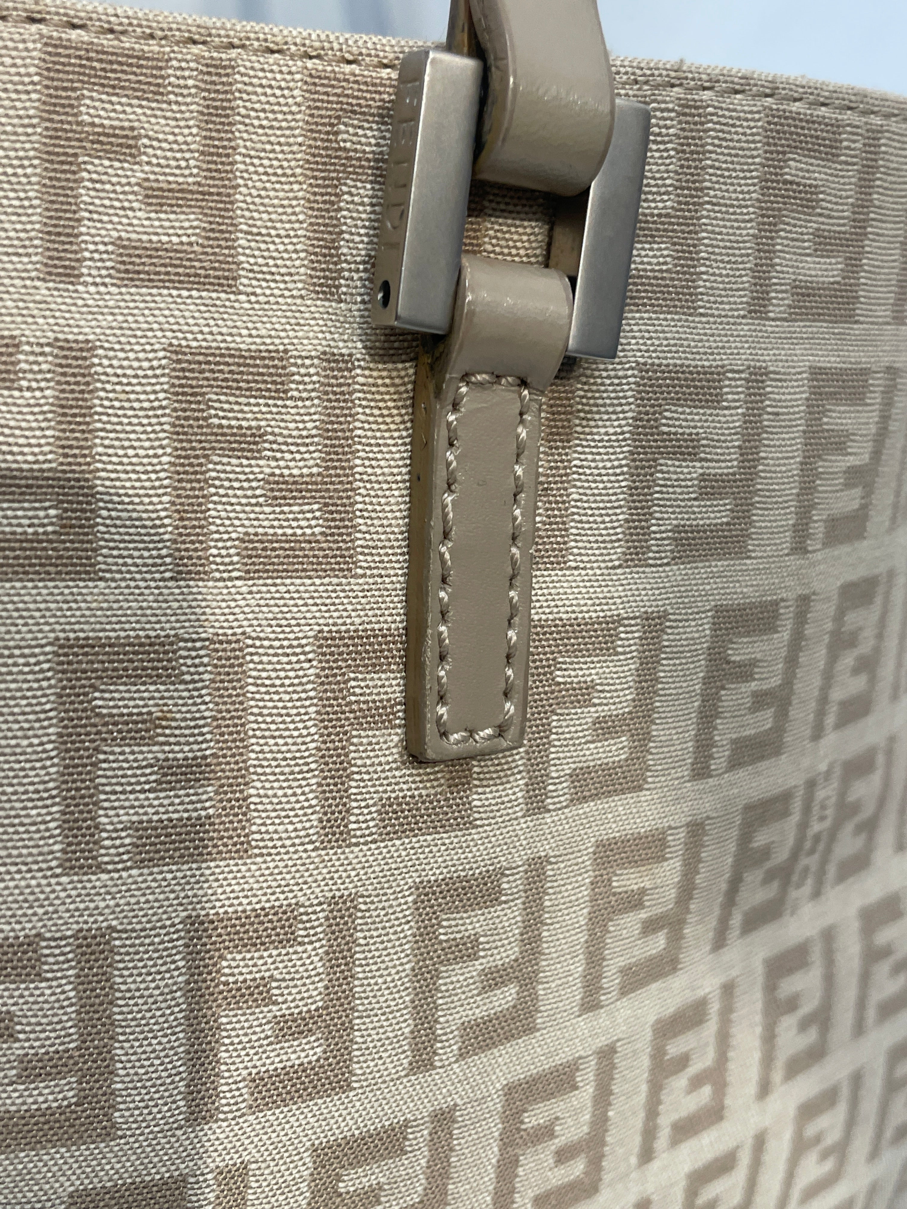 FENDI/Tote Bag/Monogram/BEG/Zucchino FF Canvas Top Handle view 6