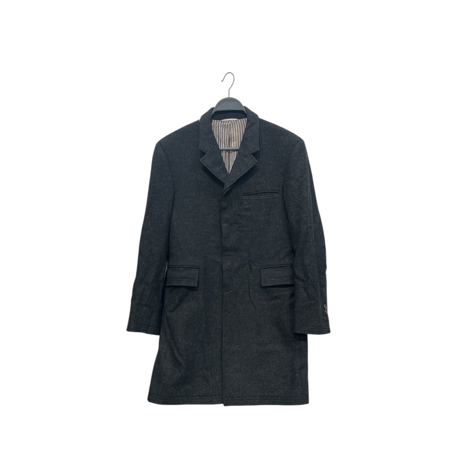 THOM BROWNE. NEW YORK/Trench Coat/0/Wool/GRY/3 BUTTON TRENCH view 1