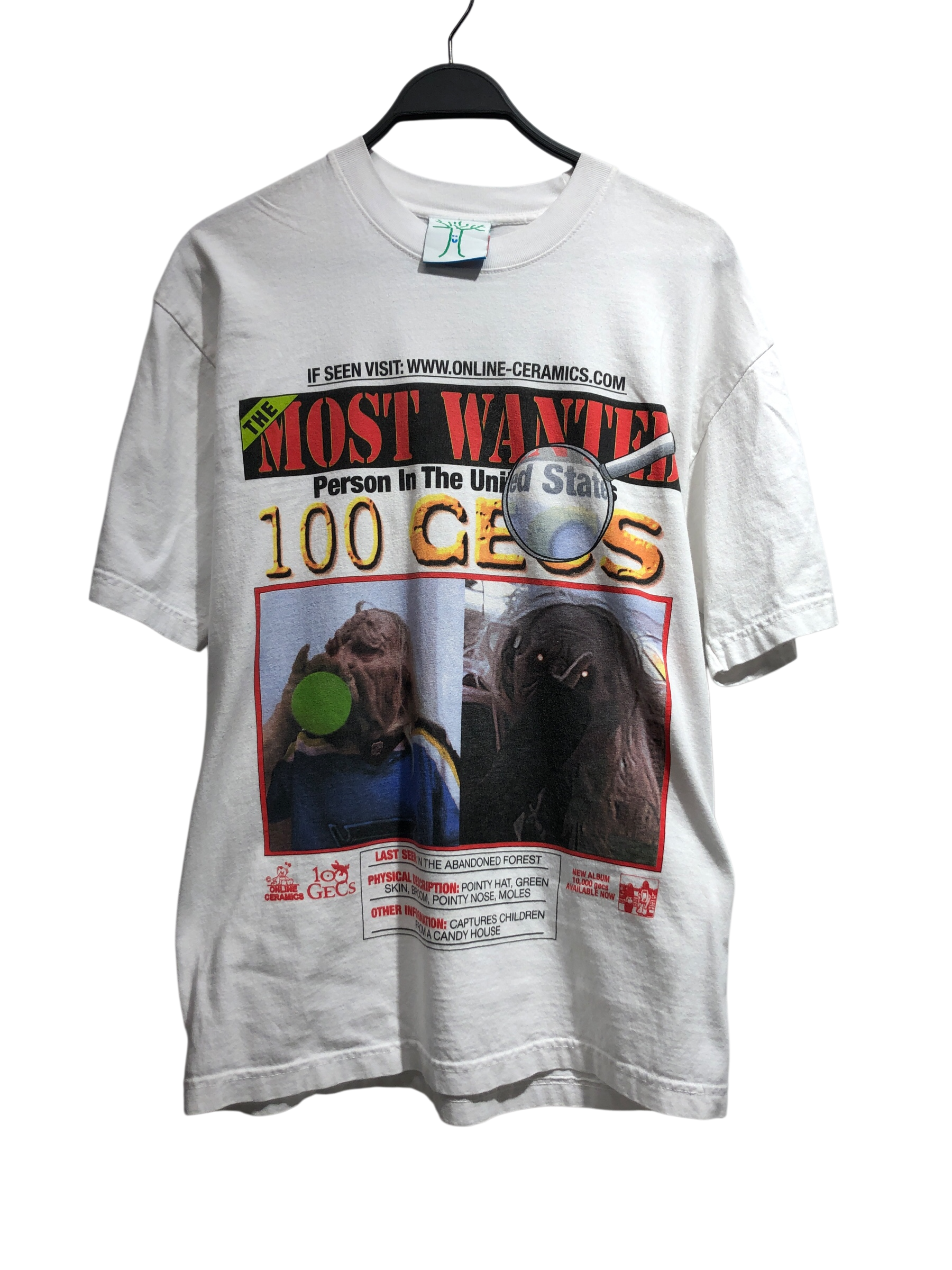 Online Ceramics/T-Shirt/M/Cotton/WHT/Graphic/100 GECS - MOST WANTED view 1