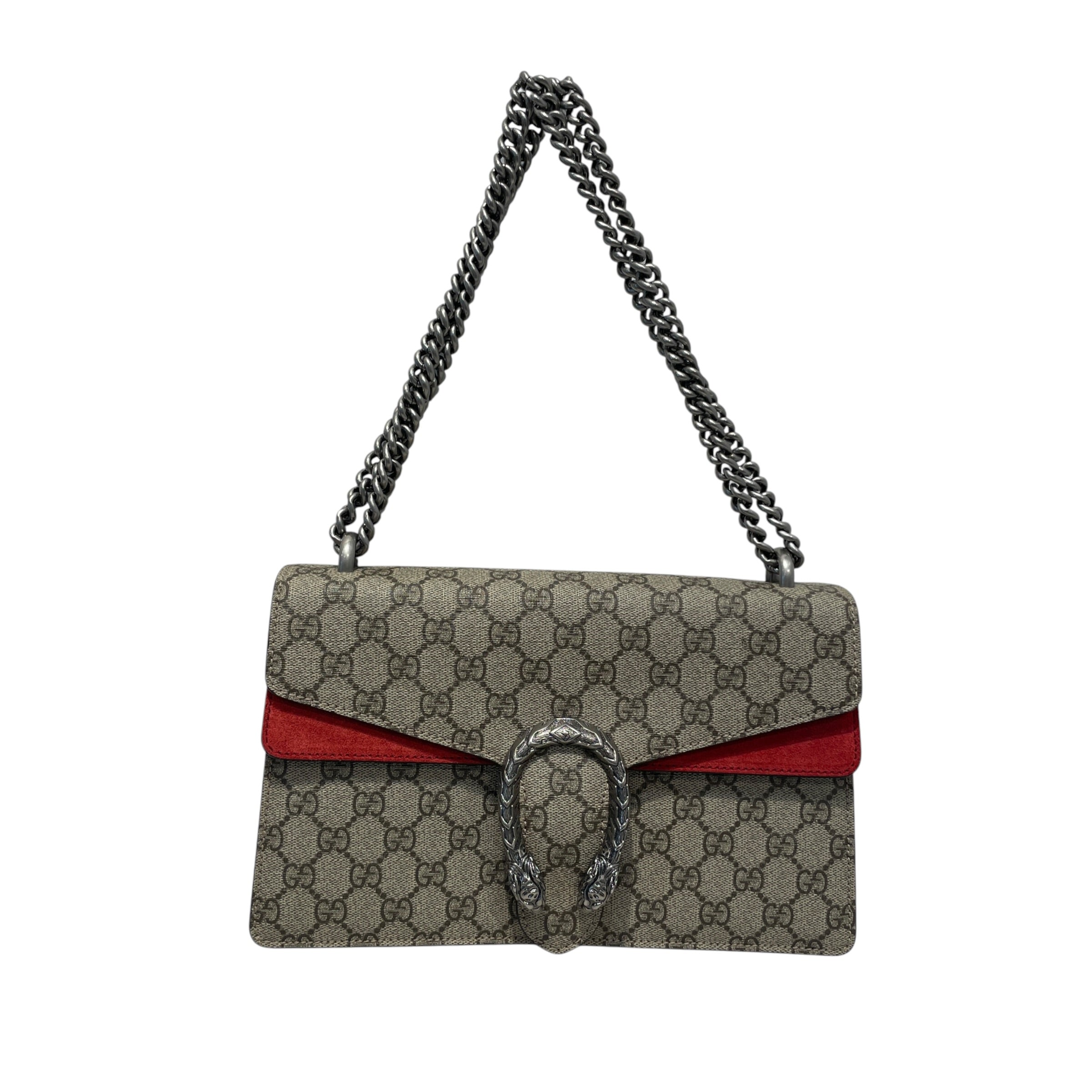 GUCCI/Cross Body Bag/Monogram/Leather/RED/GG Supreme Small Dionysus Bag view 1