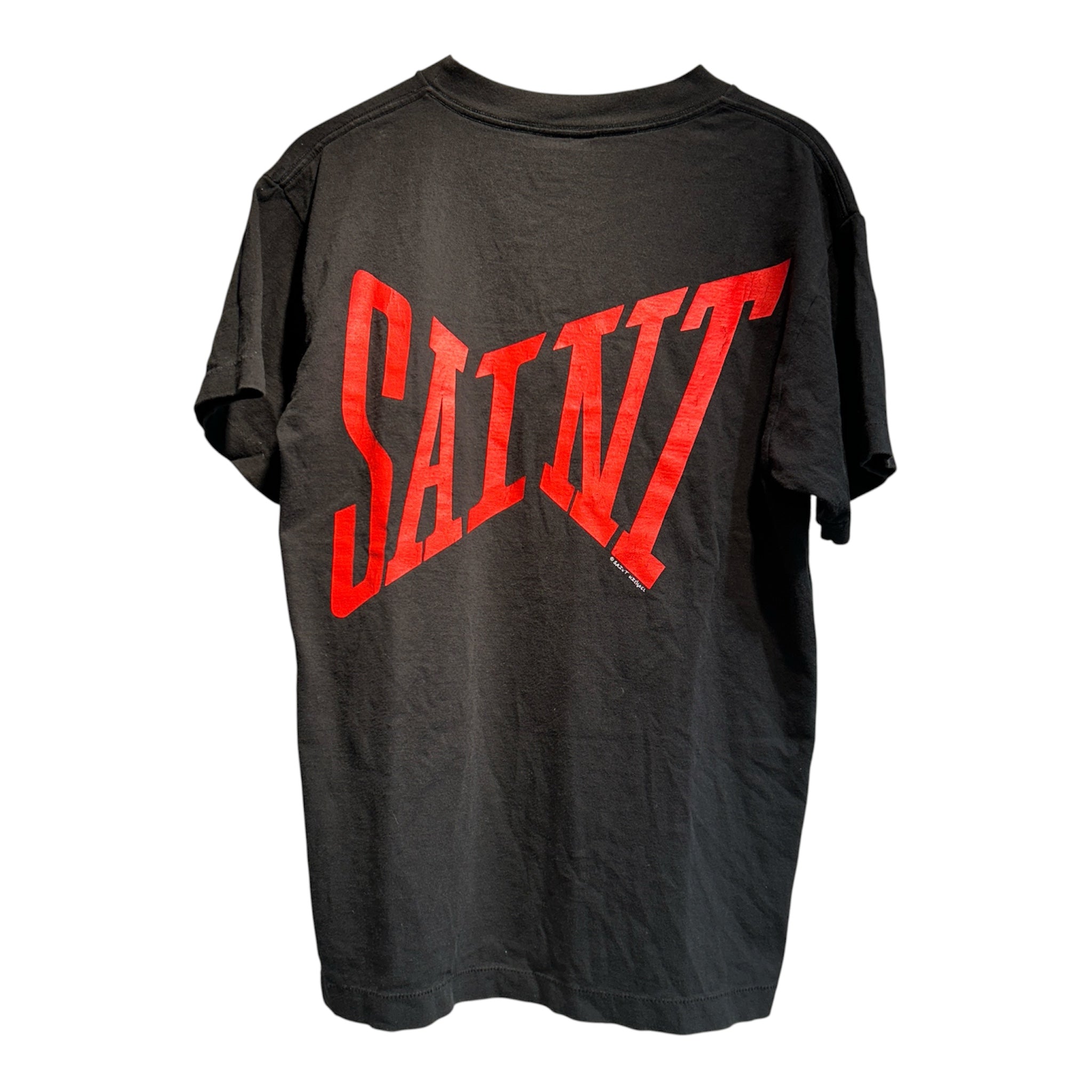 SAINT MICHAEL/T-Shirt/M/Cotton/BLK/Graphic/pride greed envy view 2