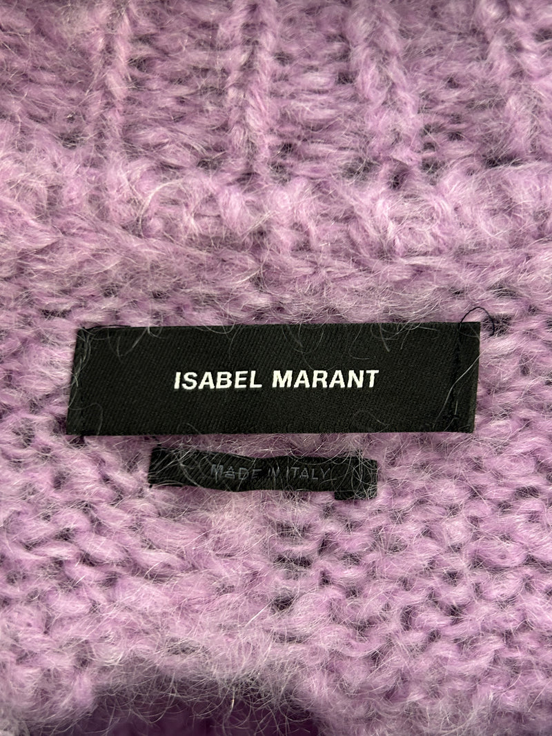 ISABEL MARANT/Zip Up Hoodie/36/Mohair/PPL/Open Knit Sweater