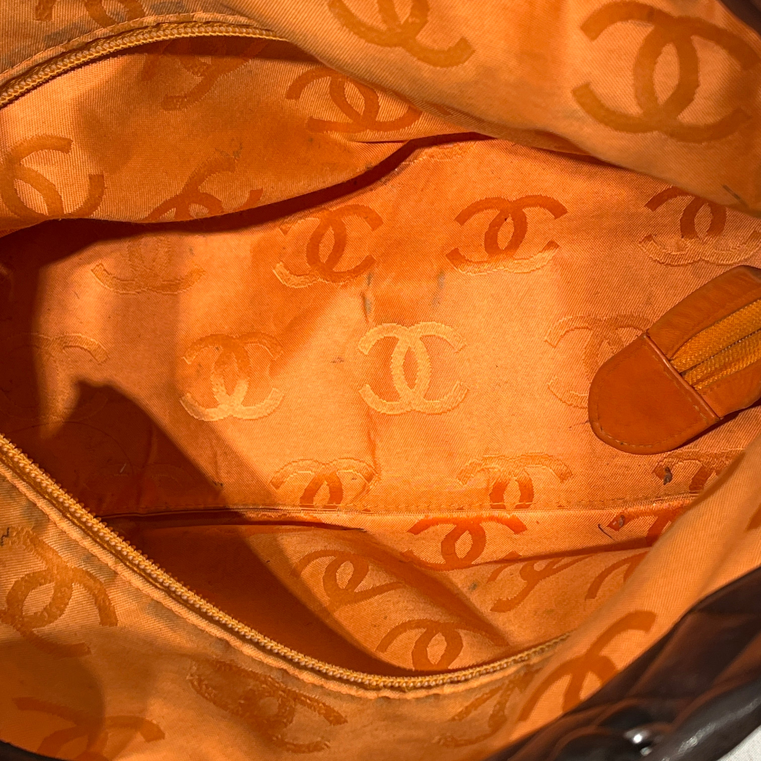 CHANEL/Tote Bag/Leather/BRW/vintage cambon line cc quilted view 7