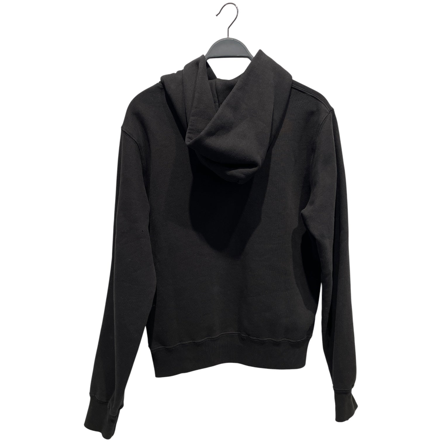 NO MAINTENANCE/Hoodie/M/Cotton/BLK/blank hoodie, minor stain pkt view 2