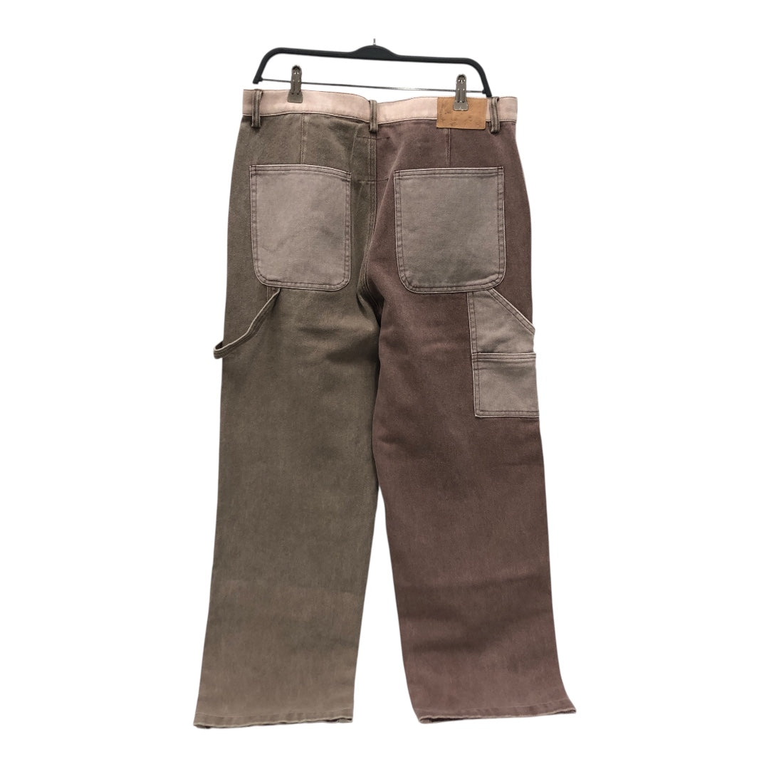 KIDSUPER STUDIOS/Pants/M/Cotton/BRW/Face on Right Leg view 2