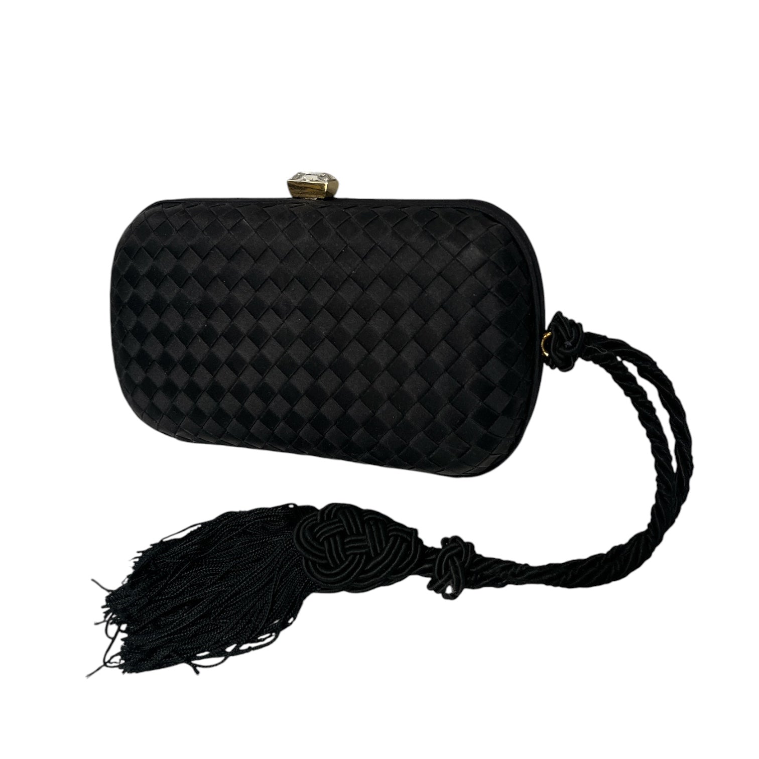 BOTTEGA VENETA/Clutch Bag/Silk/BLK/Pochette Knot Silk Clutch view 1