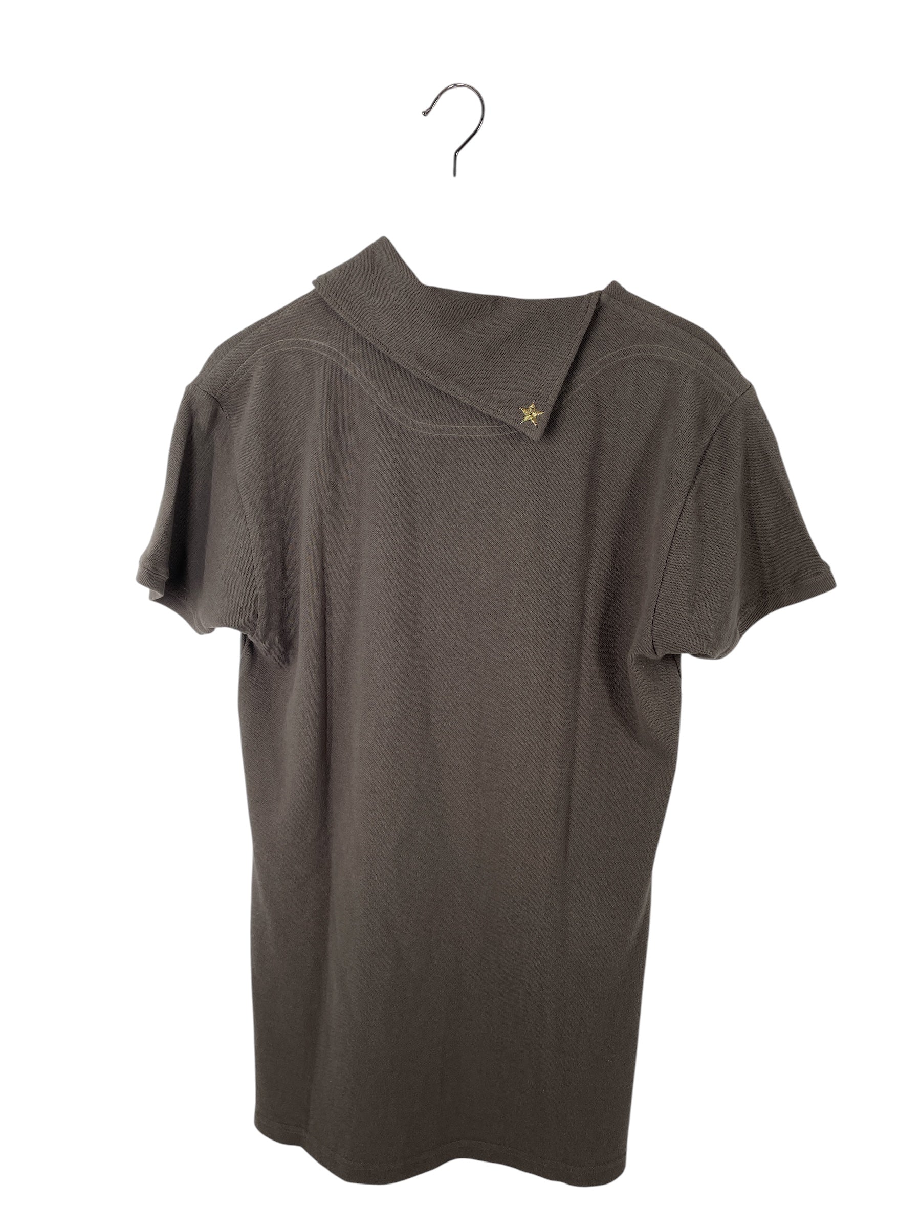 KAPITAL/T-Shirt/3/Cotton/BRW/HALF COLLAR/STAR EMBROIERED view 2
