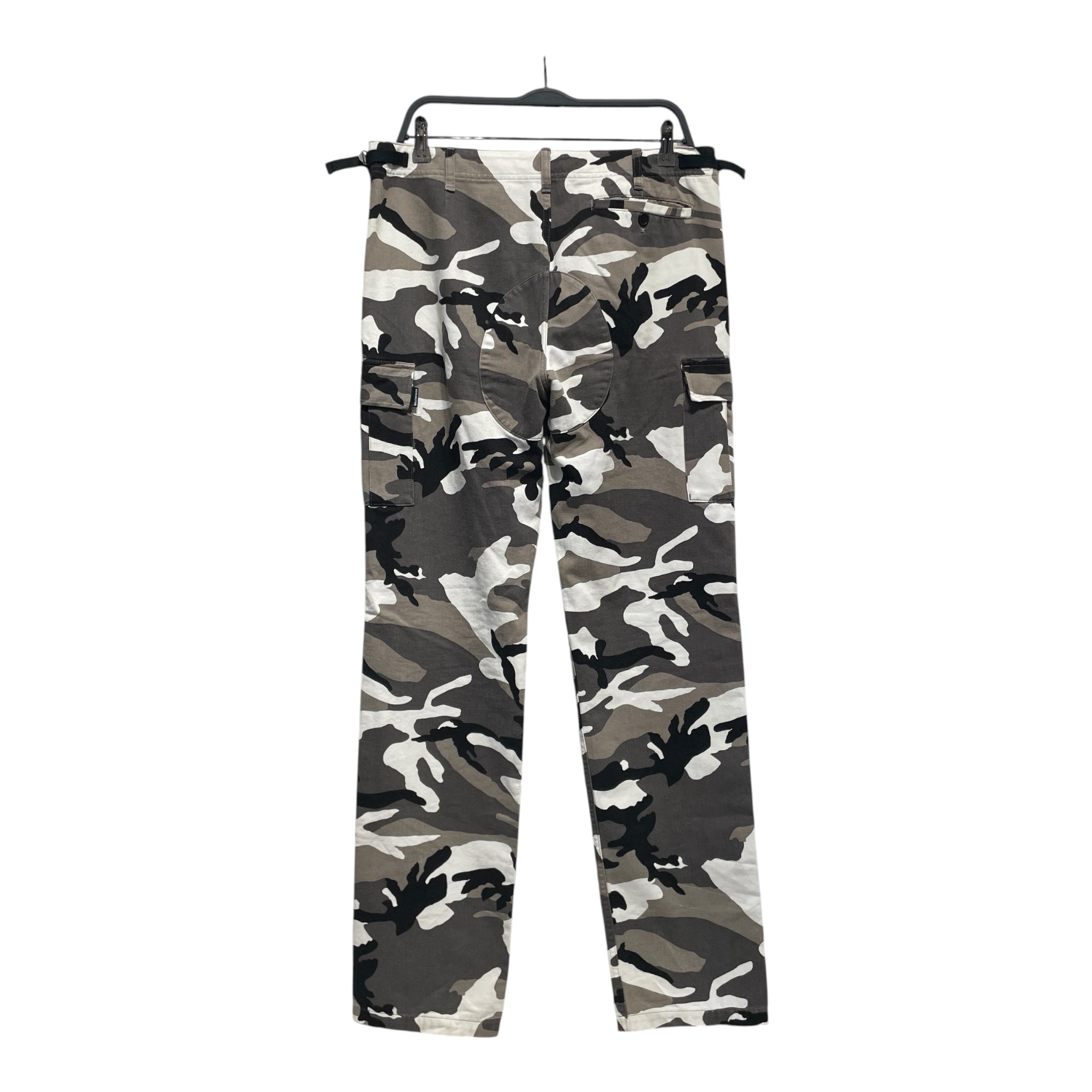 BALENCIAGA/Cargo Pants/48/Cotton/BLK/Camouflage/CARGO view 2