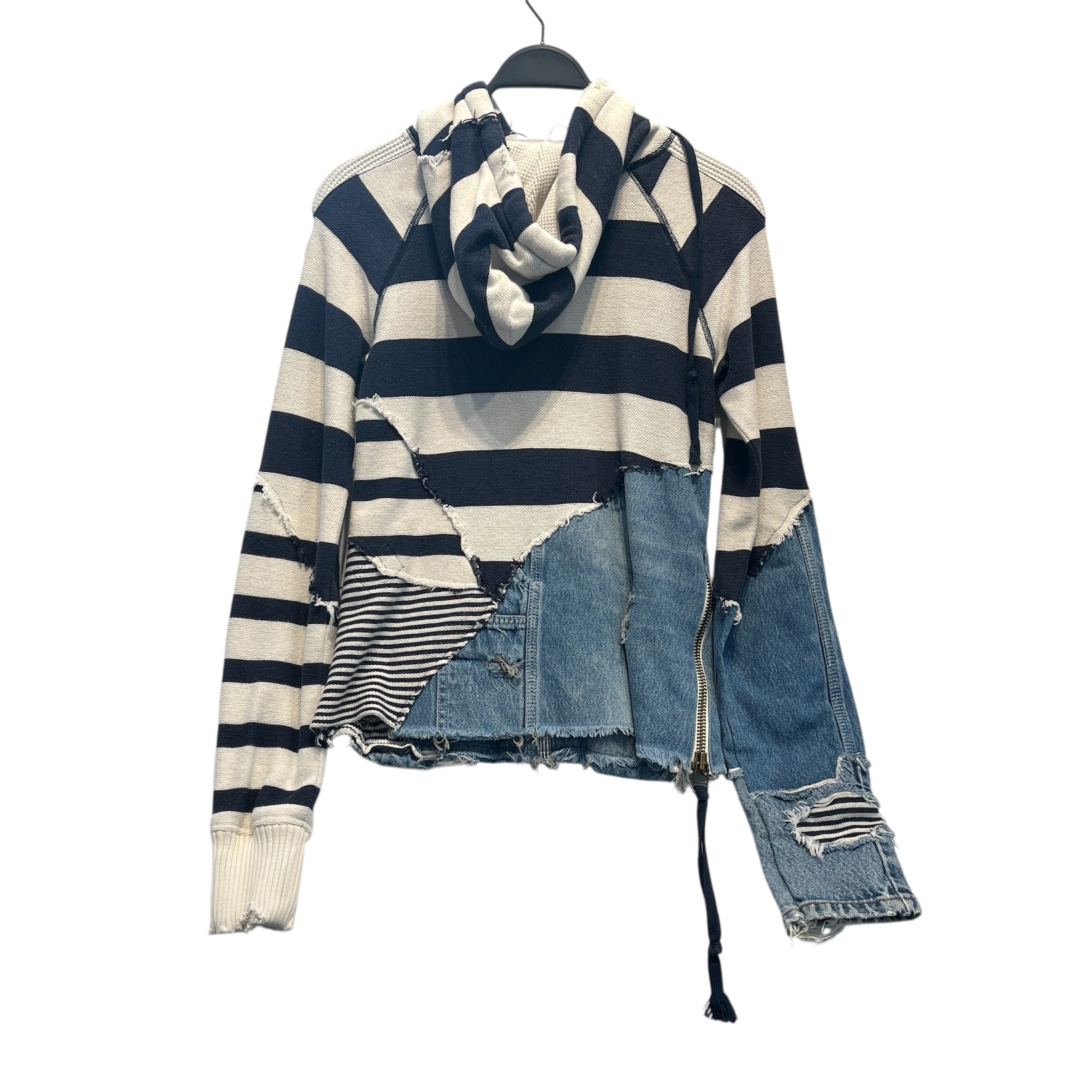 GREG LAUREN/Hoodie/0/Stripe/Cotton/BLU/Distressed/THE MARINER HOODIE view 2