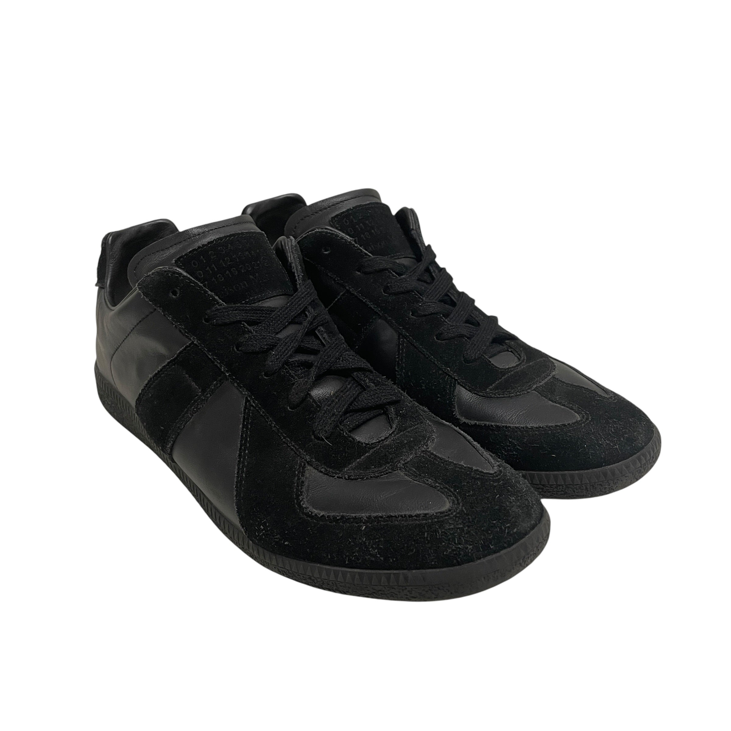 Maison Margiela/Low-Sneakers/US 11/Leather/BLK/ALL BLK GAT view 1
