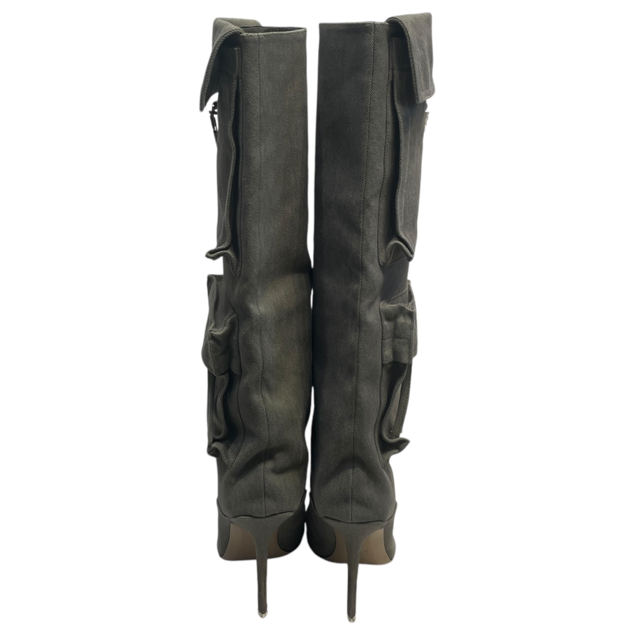 THE ATTICO/Shoes/US 7/Cotton/GRN/POCKETS view 3