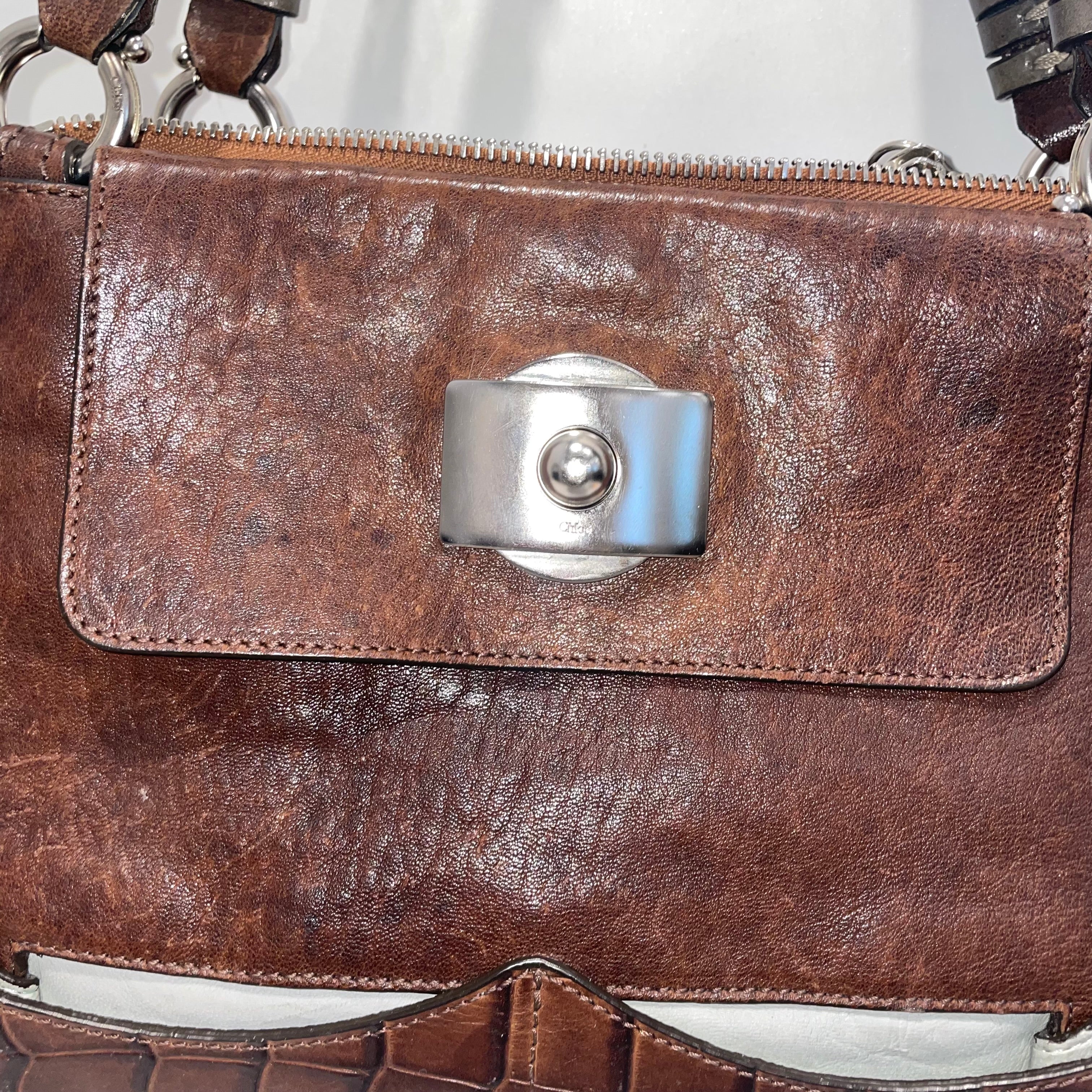 Chloe/Bag/Leather/BRW/Chain Tote view 3