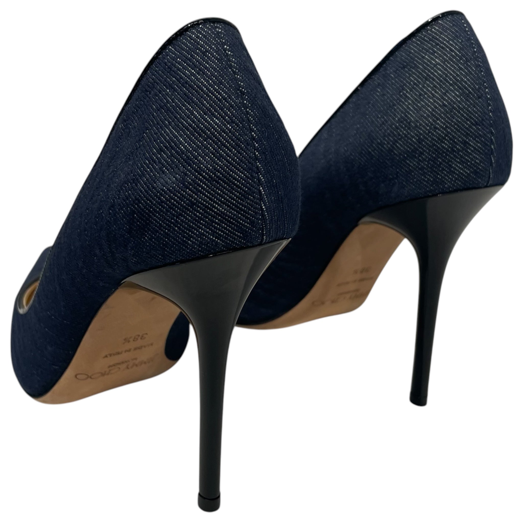 JIMMY CHOO/Heels/EU 38.5/Denim/NVY/V-Tip/JIMMY CHOO ROMY DENIM PUMP view 2