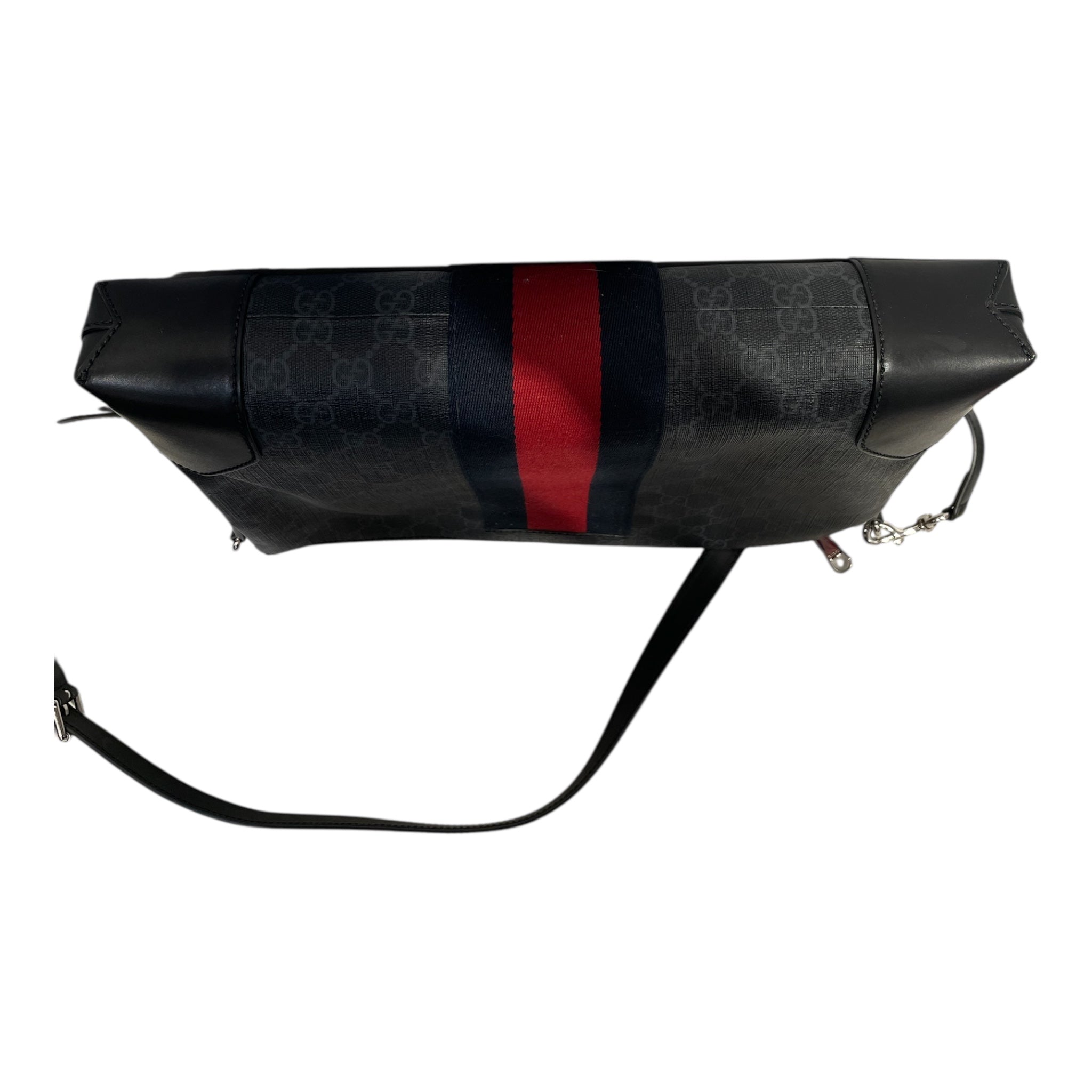 GUCCI/Cross Body Bag/Monogram/Leather/BLK/GG SUPREME SHOULDER view 4