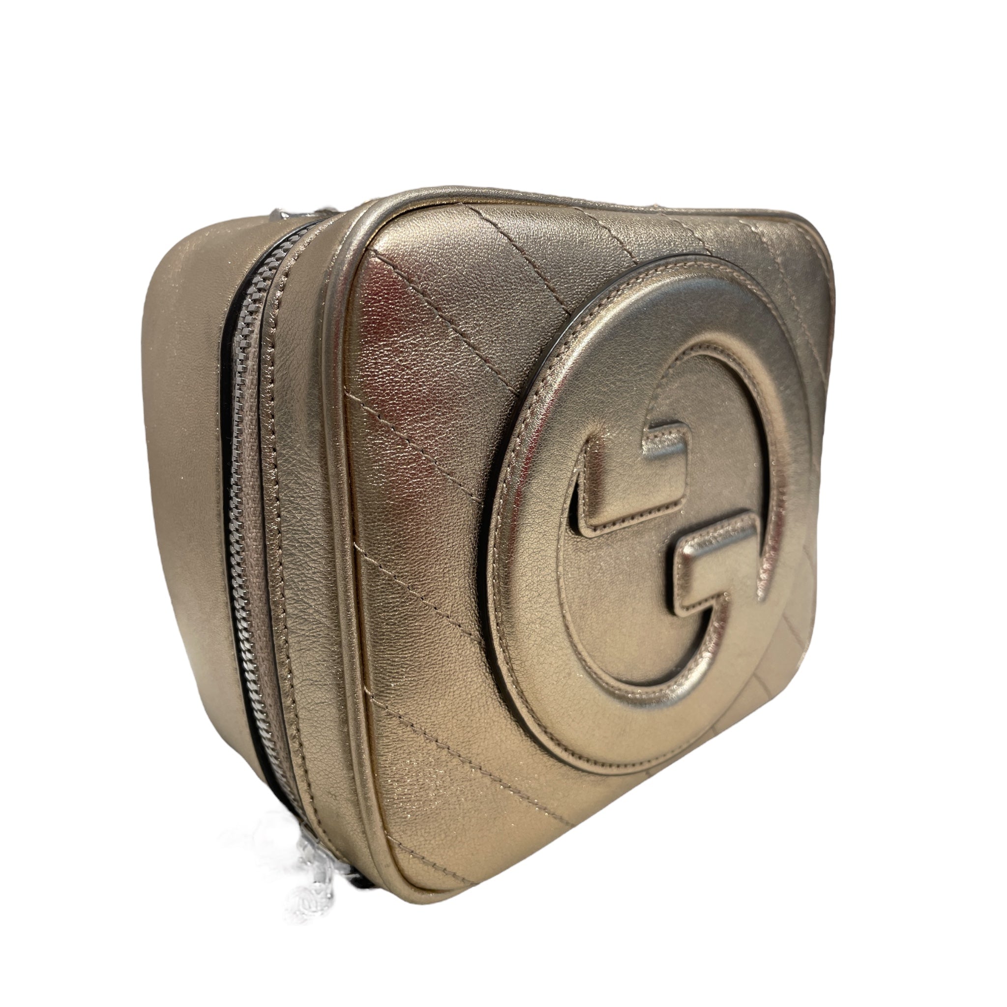 GUCCI/Cross Body Bag/Leather/GLD/Blondie Top Handle view 6