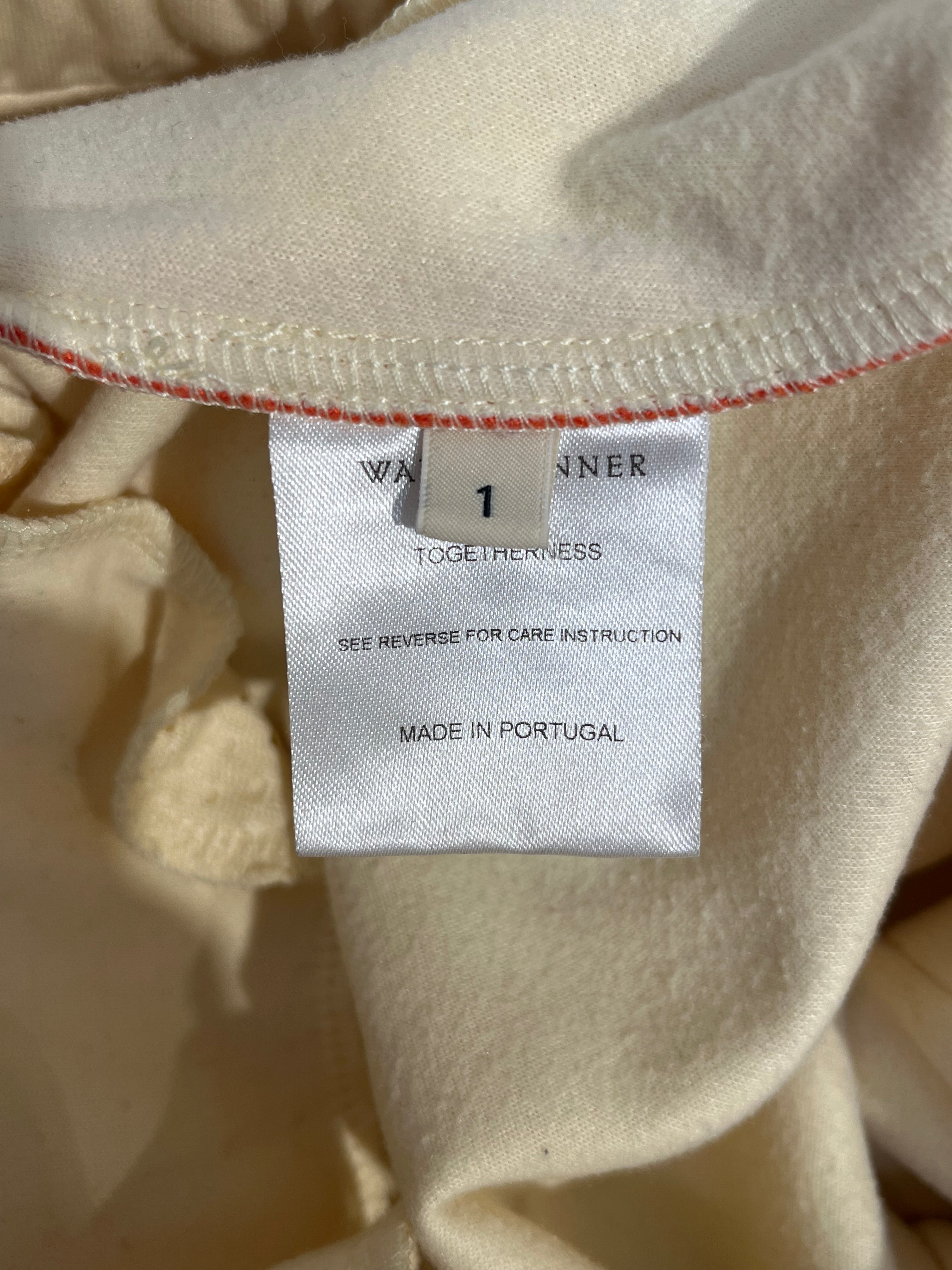 WALES BONNER/Bottoms/1/Nylon/IVR/org stripe back knee patch view 4