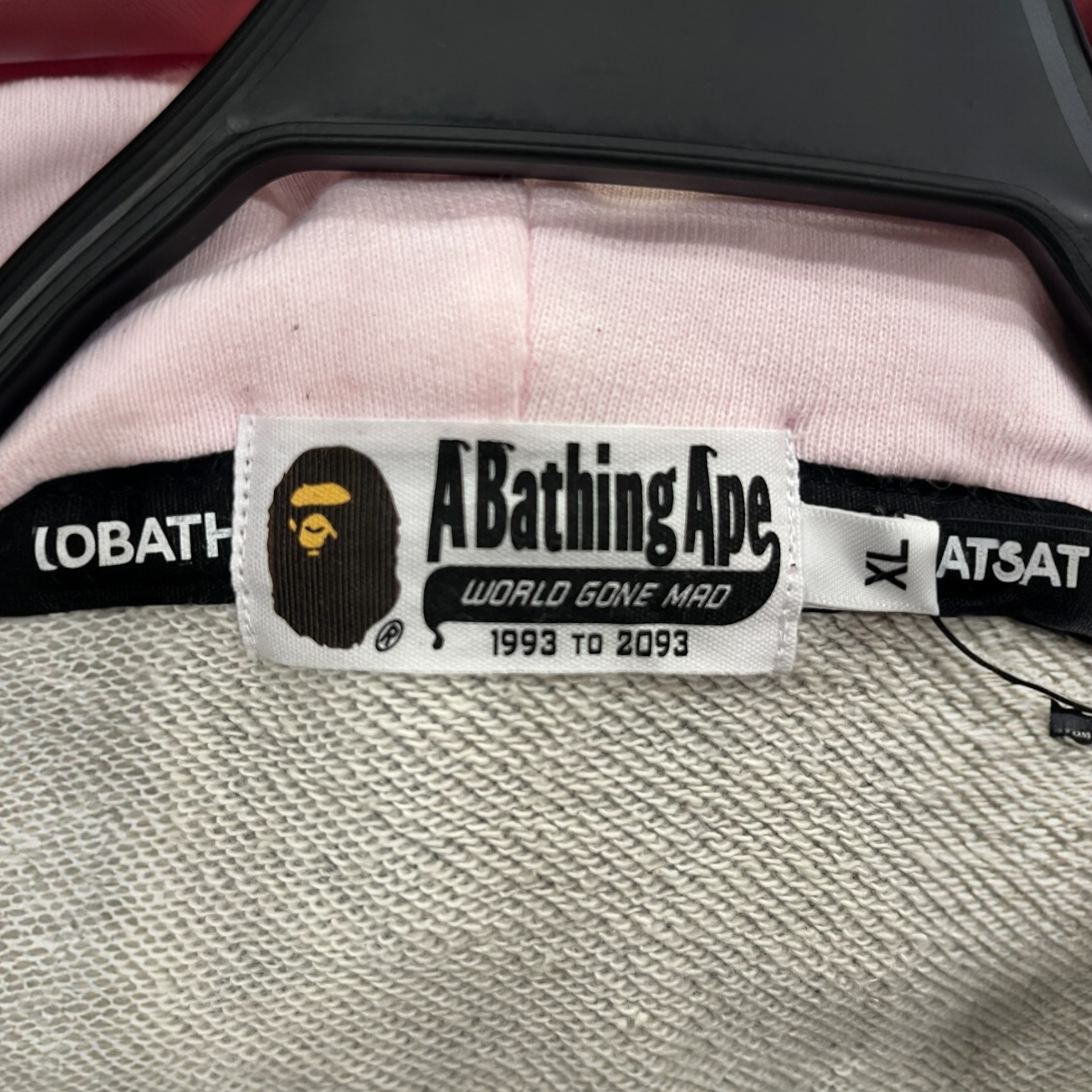 A BATHING APE/Zip Up Hoodie/XL/Cotton/GRY/WGM view 3