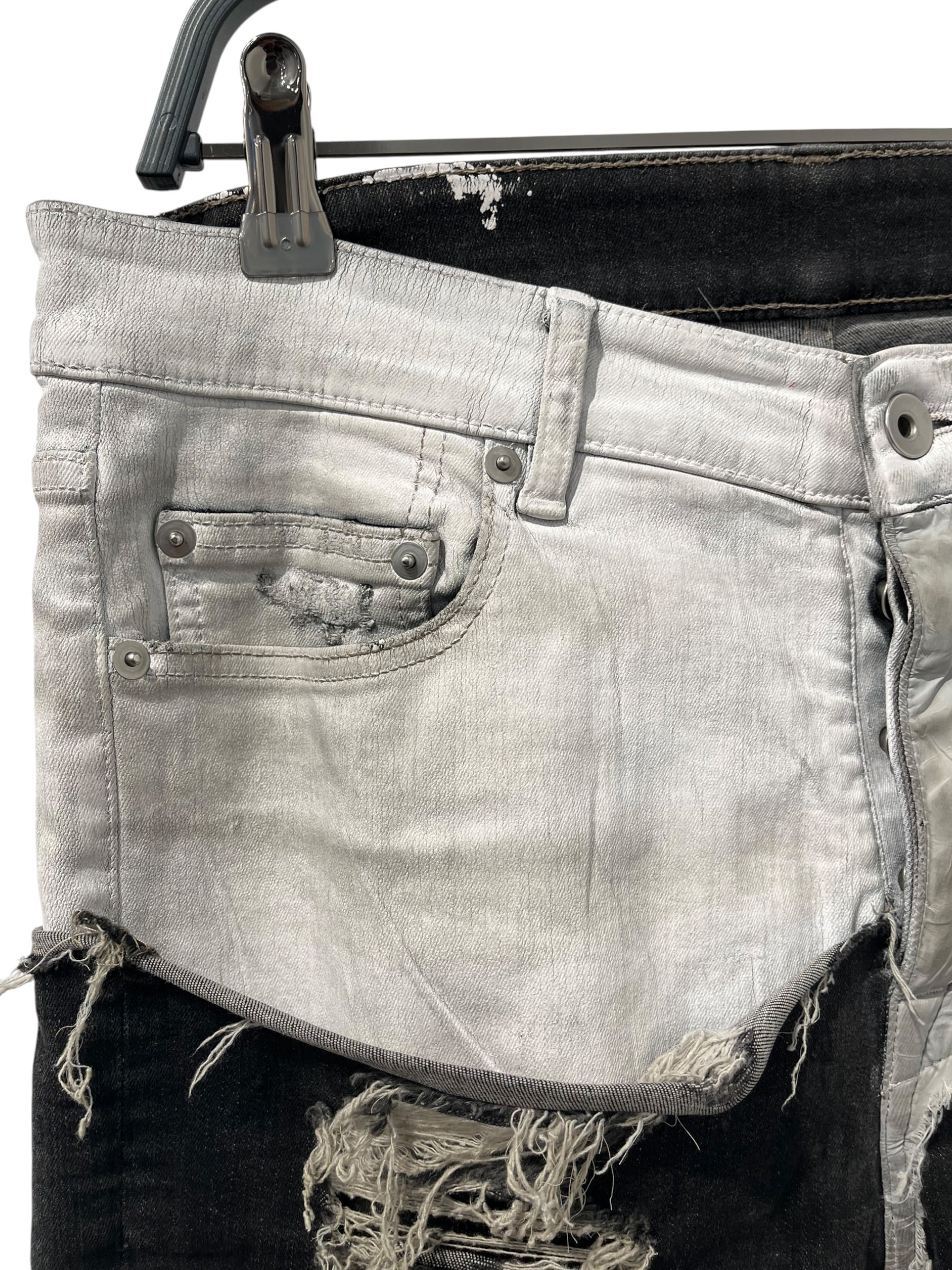 RICK OWENS DRKSHDW/Pants/30/Cotton/WHT/Button Fly/SOMBRA DSCURA TORRANCE CUT view 5