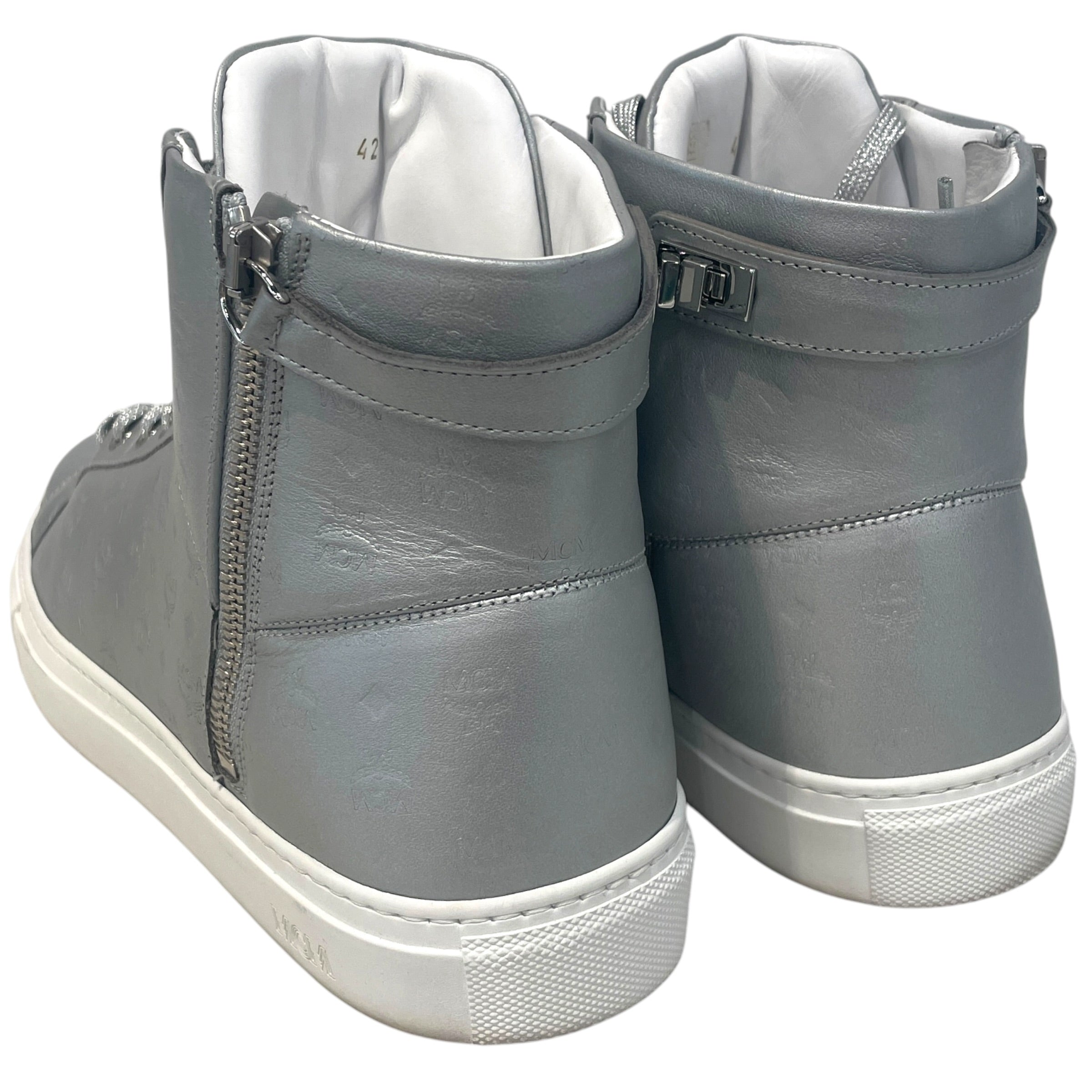 MCM/Hi-Sneakers/EU 42/Monogram/Leather/SLV/Silver Visetos High Sneaker view 2