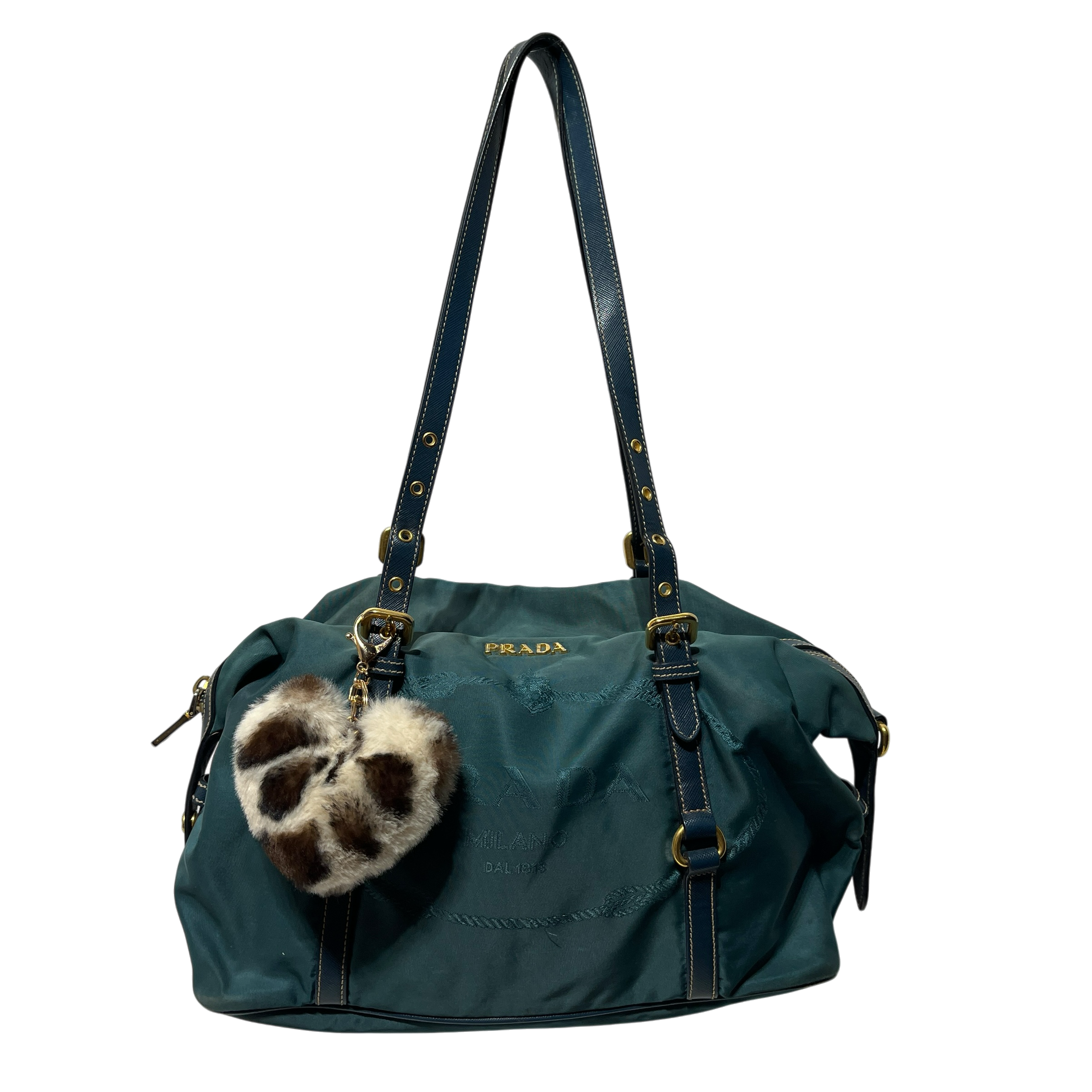 PRADA/Tote Bag/Nylon/GRN/TURQOISE TESSUTO BAULETTO view 1