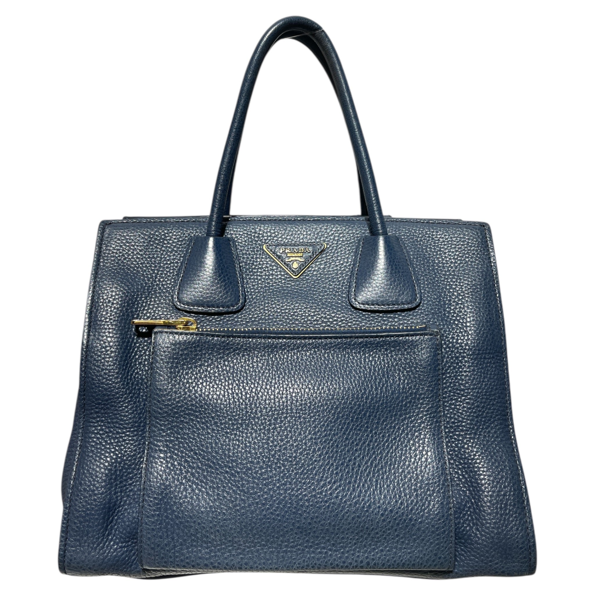 PRADA/Hand Bag/Leather/NVY/VITELLO DAINO SHOPPER TOTE view 1