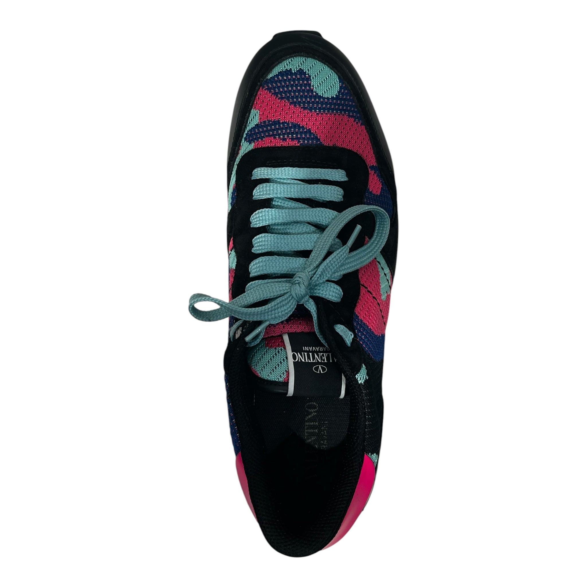 VALENTINO/Low-Sneakers/EU 45/MLT/studded, green blue pink view 3