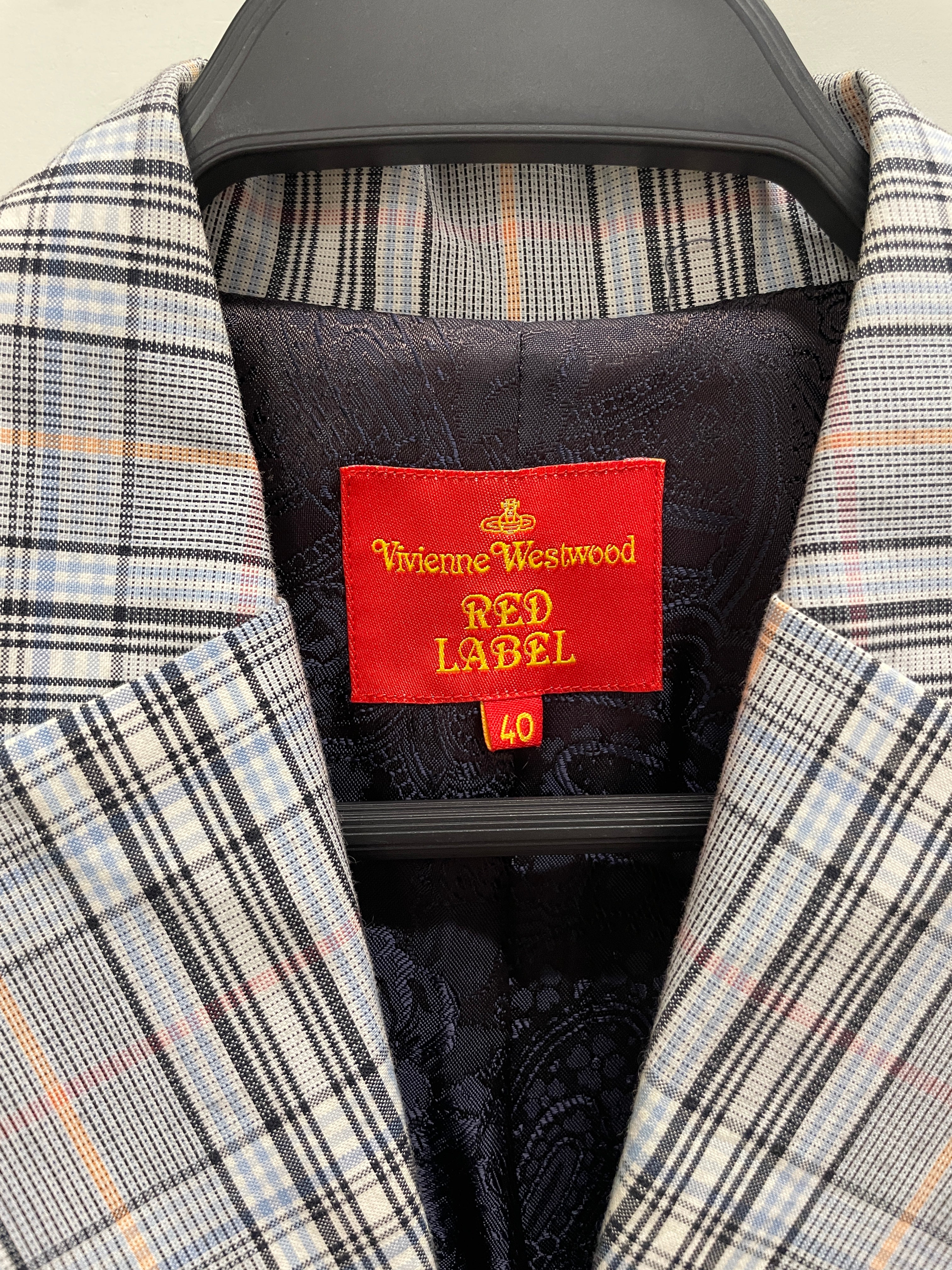 Vivienne Westwood RED LABEL/Jacket/40/Plaid/Wool/MLT/LIGHT PASTEL BLUE PLAID SILVER view 4