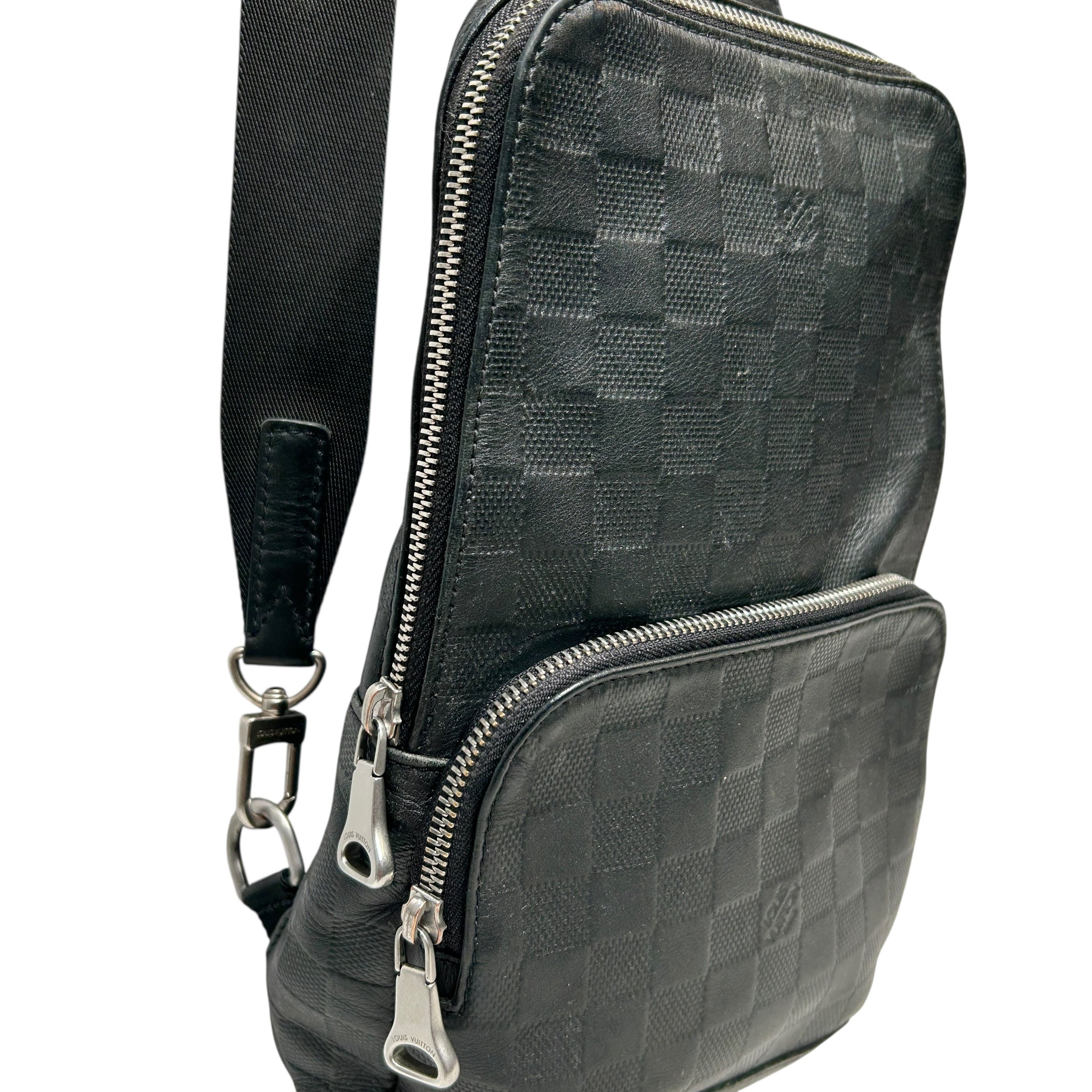 LOUIS VUITTON/Cross Body Bag/Monogram/Leather/BLK/DAMIER INFINITI AVENUE SLING view 6