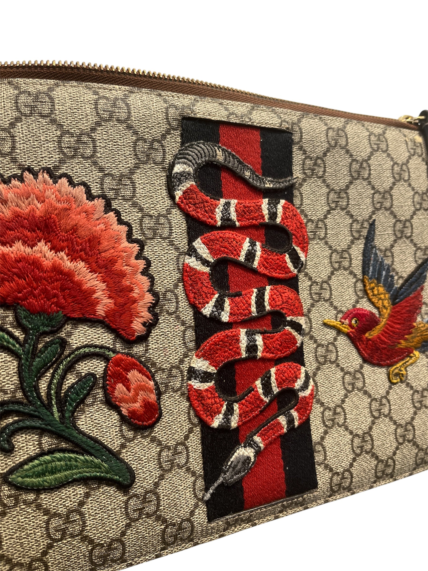 GUCCI/Clutch Bag/Monogram/CML/FLWRSNKBRD view 6